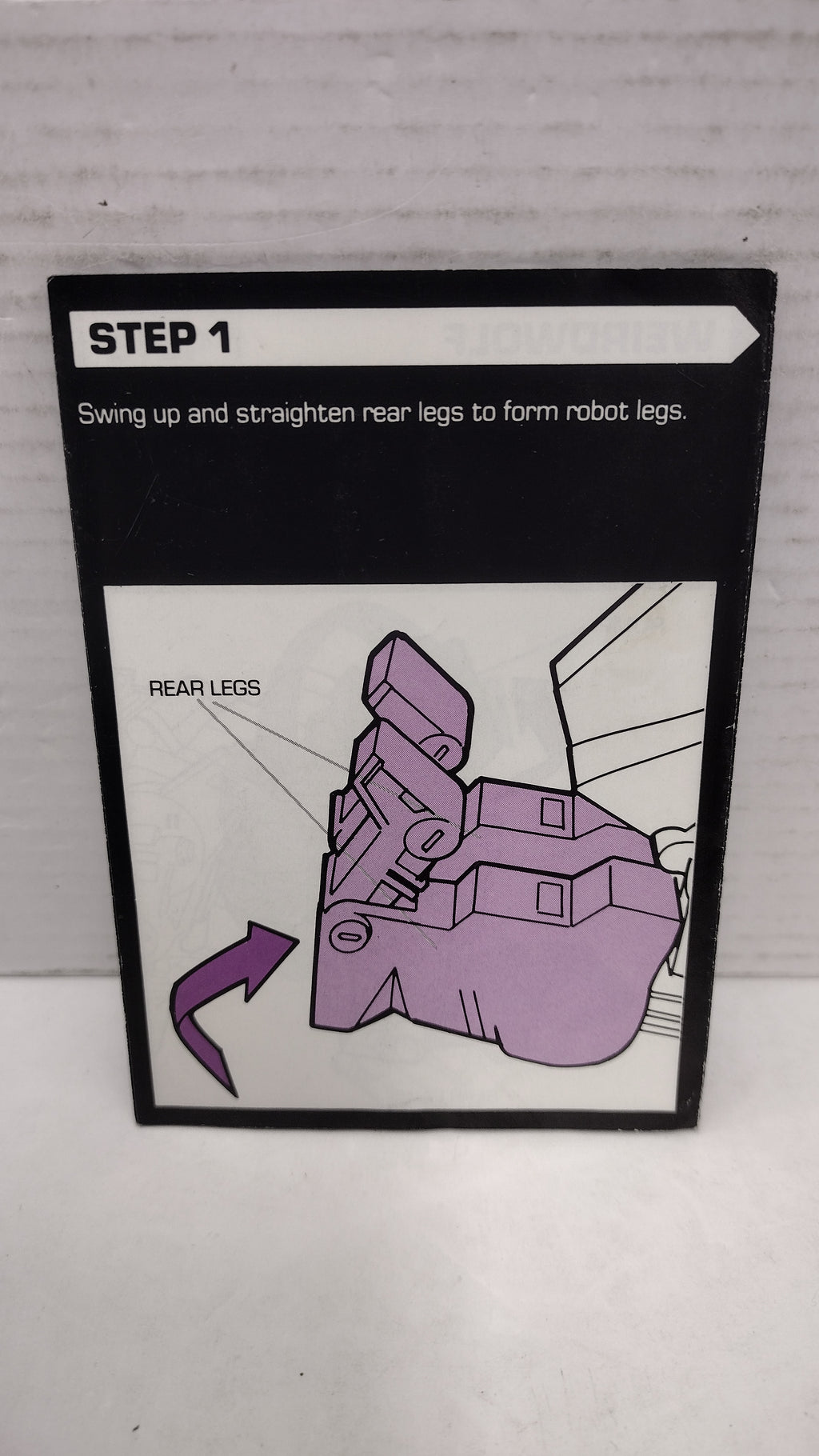 Vintage 1986 Original G1 Transformers Weirdwolf - Instruction Booklet