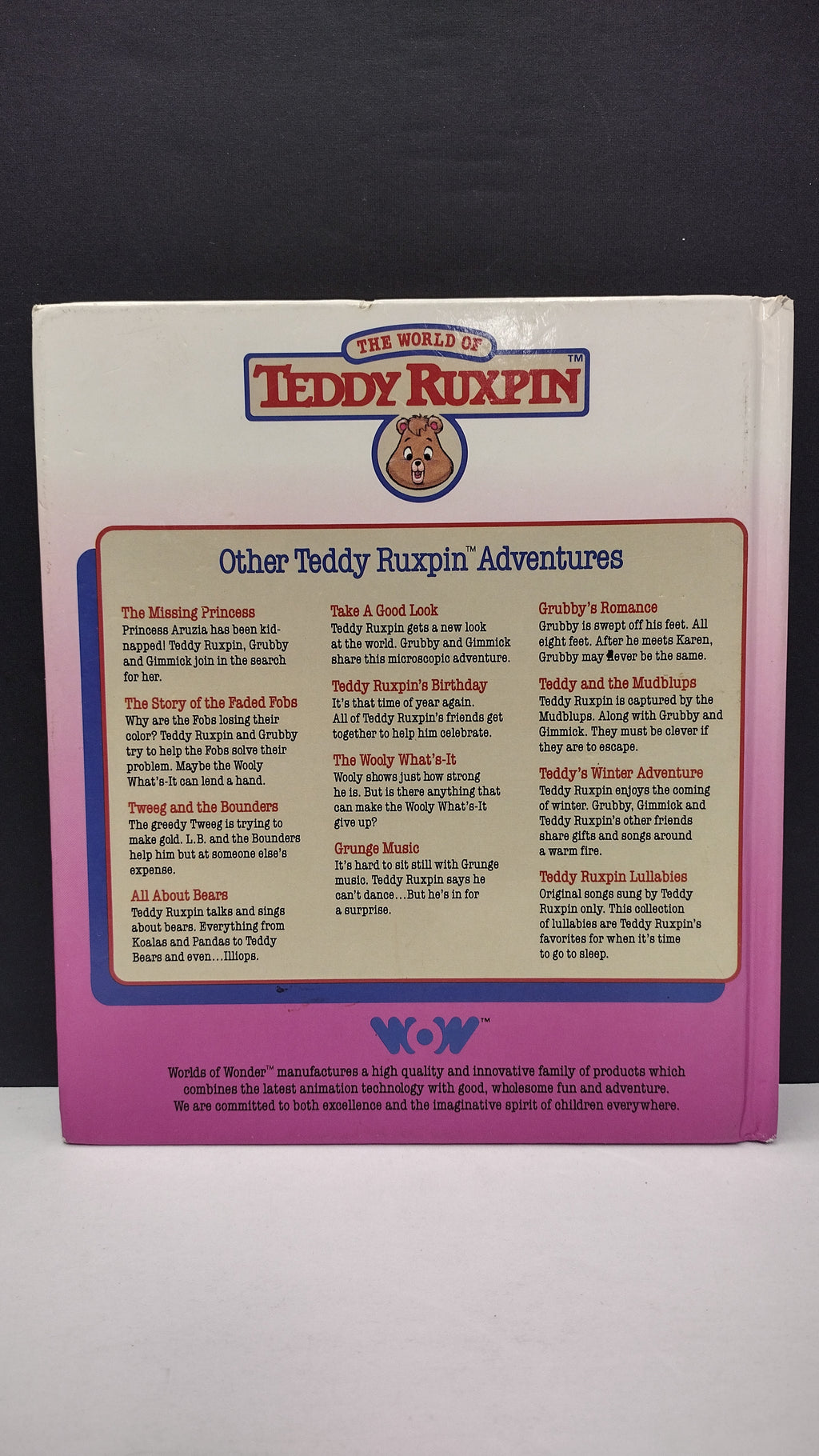 Vintage 1985 Teddy Ruxpin Hardcover 8-Book Storybook Lot (Worlds of Wonder) – Books Only, No Cassettes