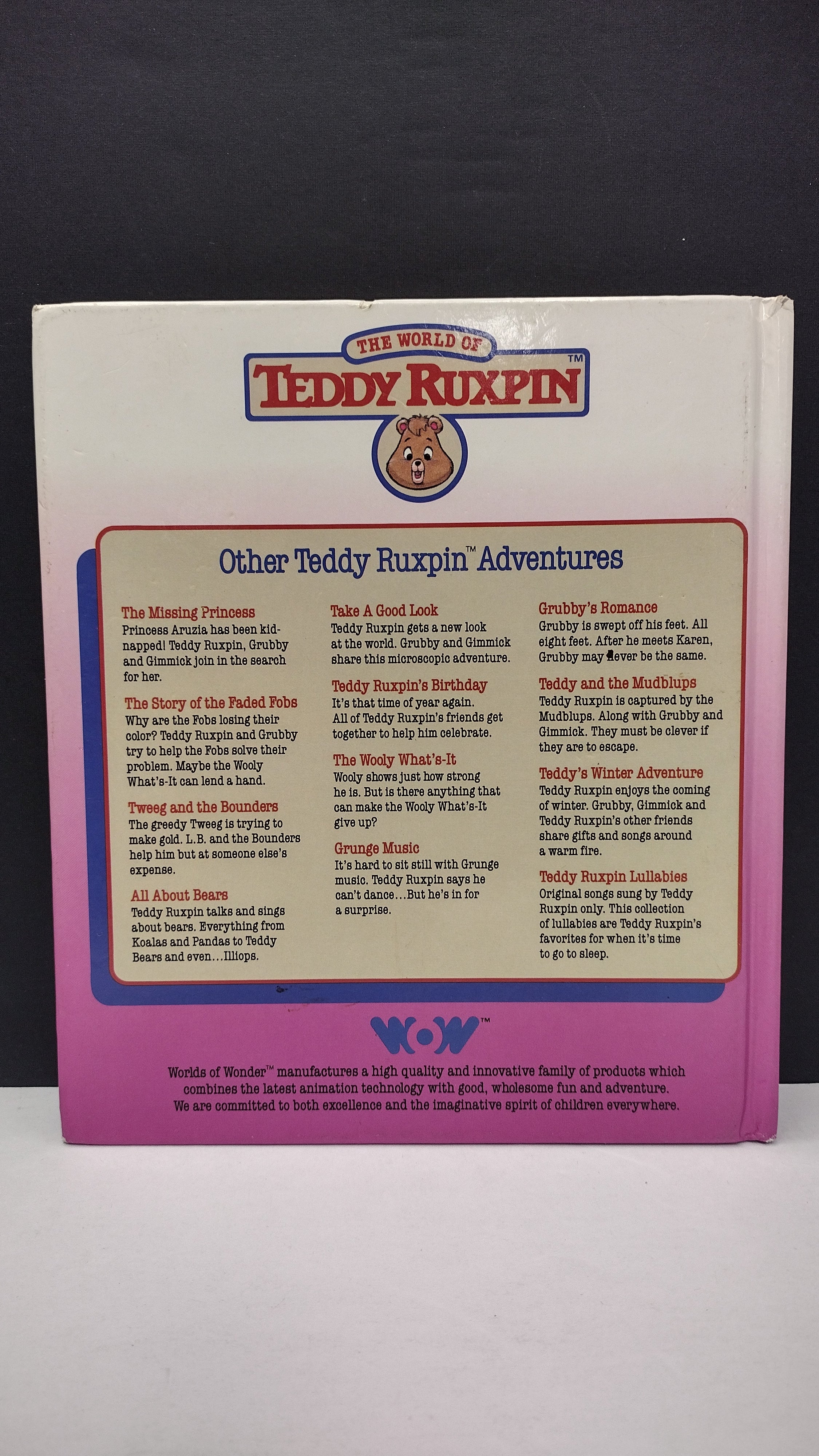 Vintage 1985 Teddy Ruxpin Hardcover 8-Book Storybook Lot (Worlds of Wonder) – Books Only, No Cassettes