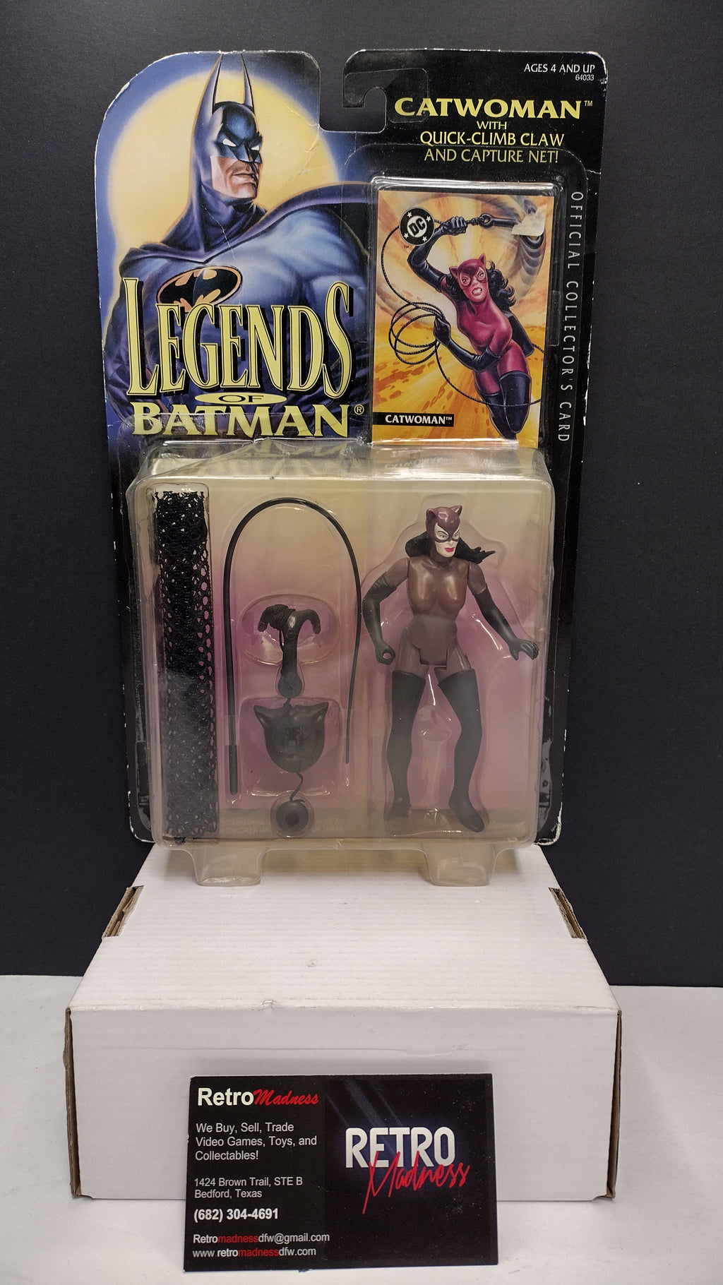 Vintage 1994 Kenner Legends of Batman Catwoman Action Figure – Mint on Card (MOC)