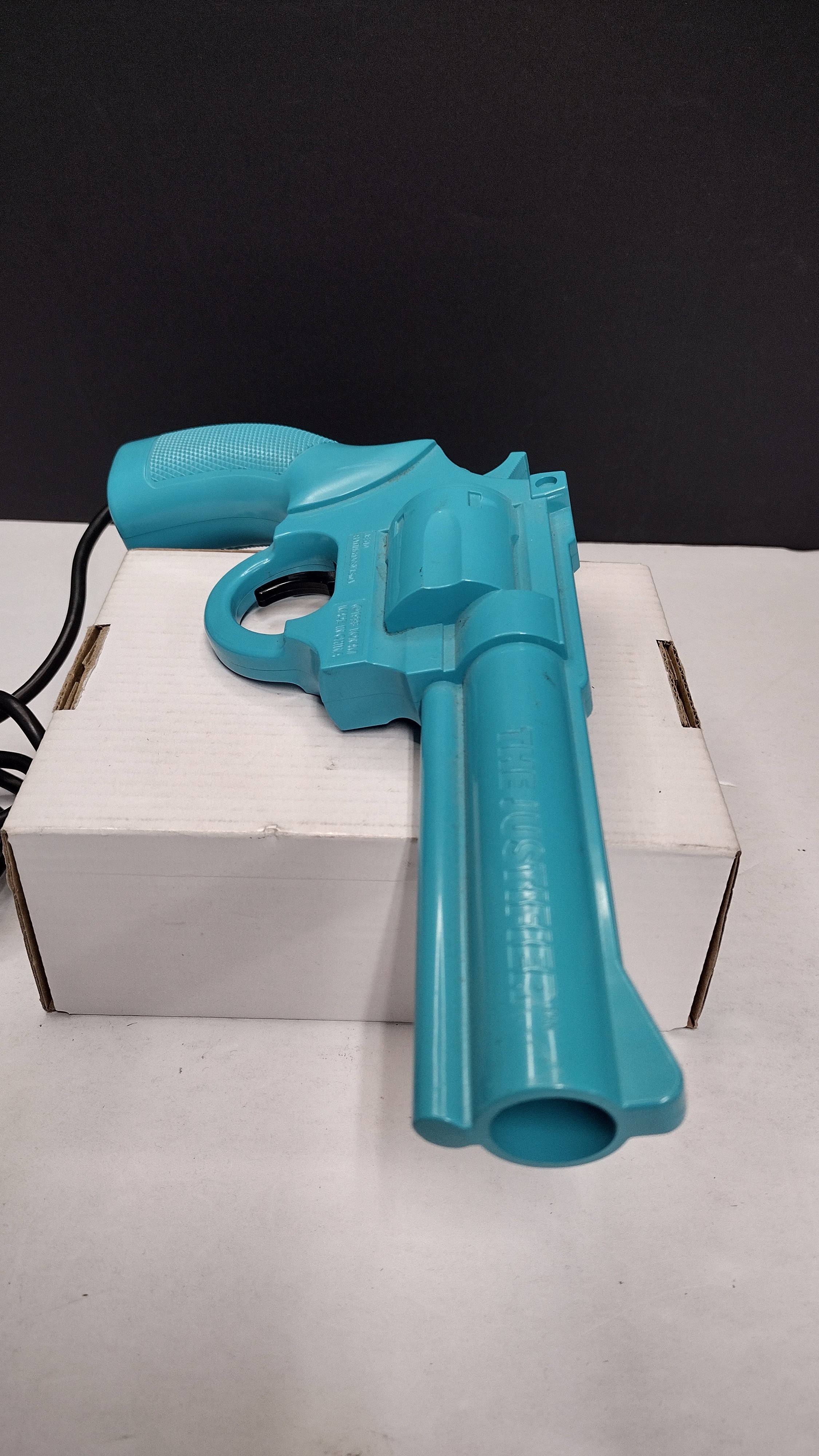 Vintage 1993 Konami "The Justifier" Blue Light Gun Pistol for Sega Genesis