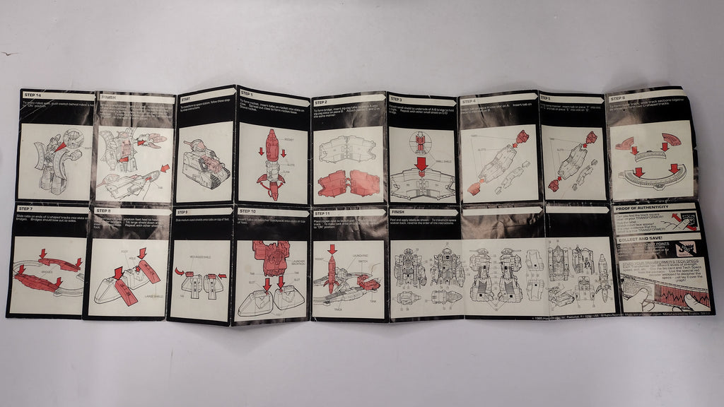 Vintage 1985 Original G1 Transformers Omega Supreme - Instruction Booklet