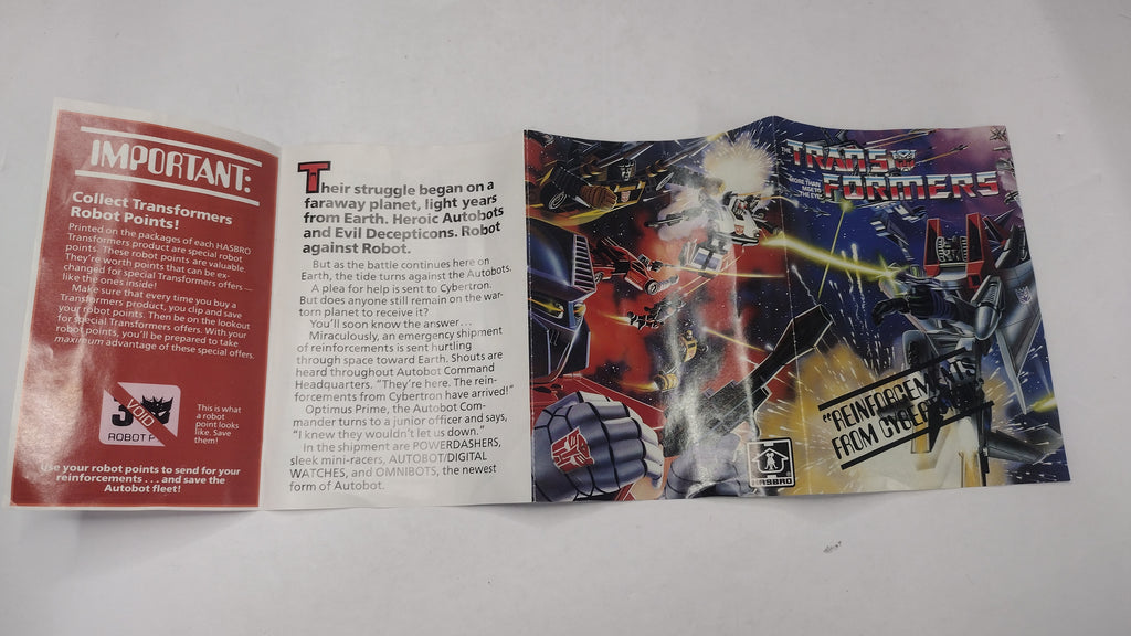 Vintage Original G1 Transformers Inserts Lot: 1984-1986