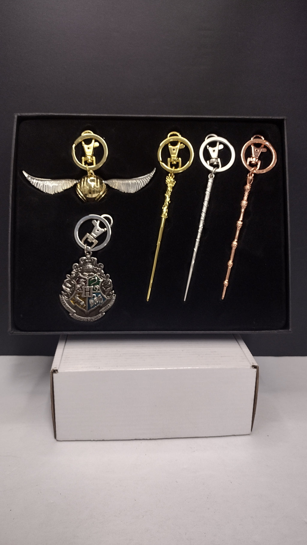 Harry Potter Pewter Key Ring 5 PC Set 2017 Summer Convention Exclusive