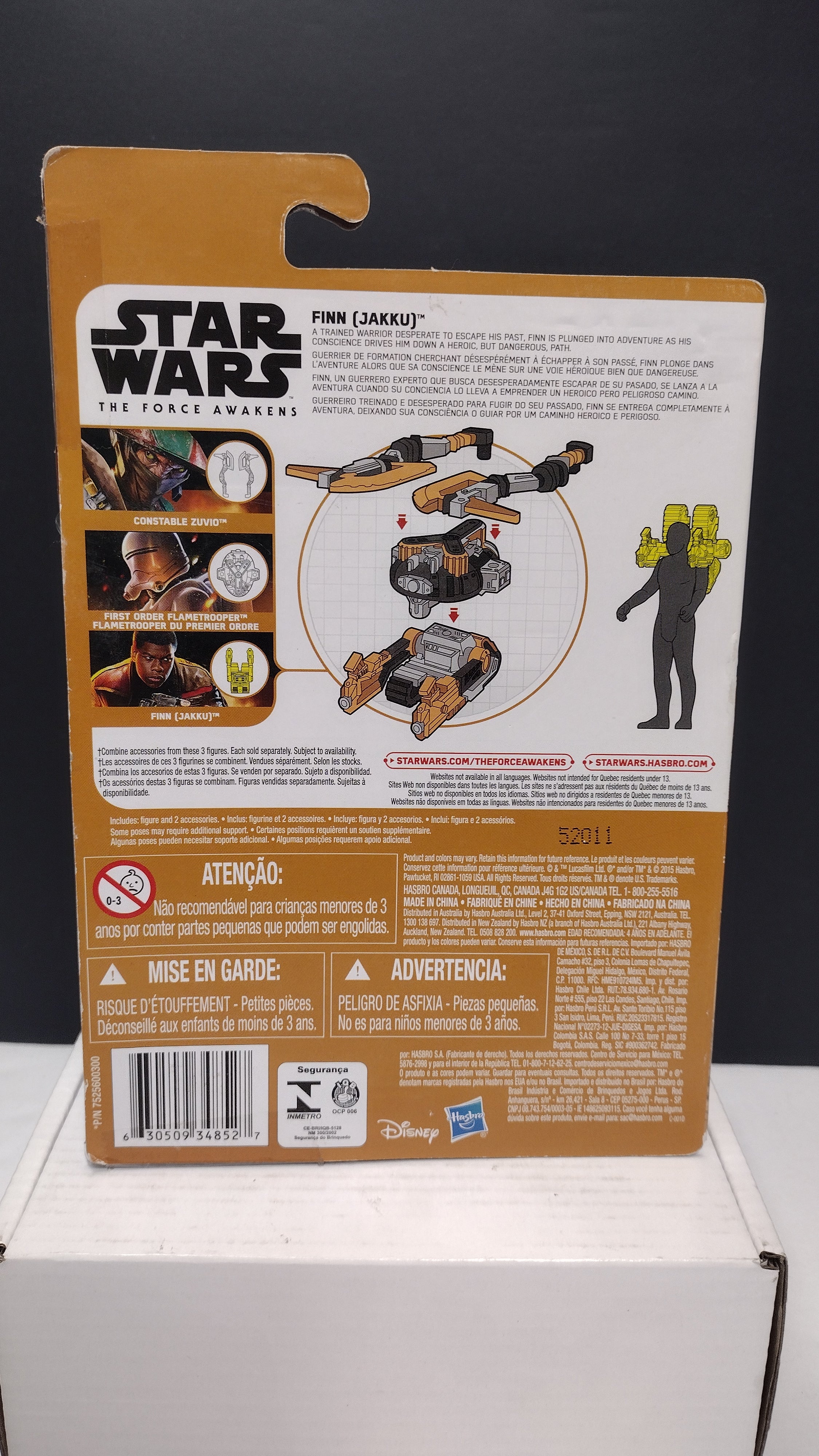 Star Wars: The Force Awakens – Finn (Jakku) 3.75-Inch Action Figure with Desert Mission Gear • Hasbro 2015 (NIB)