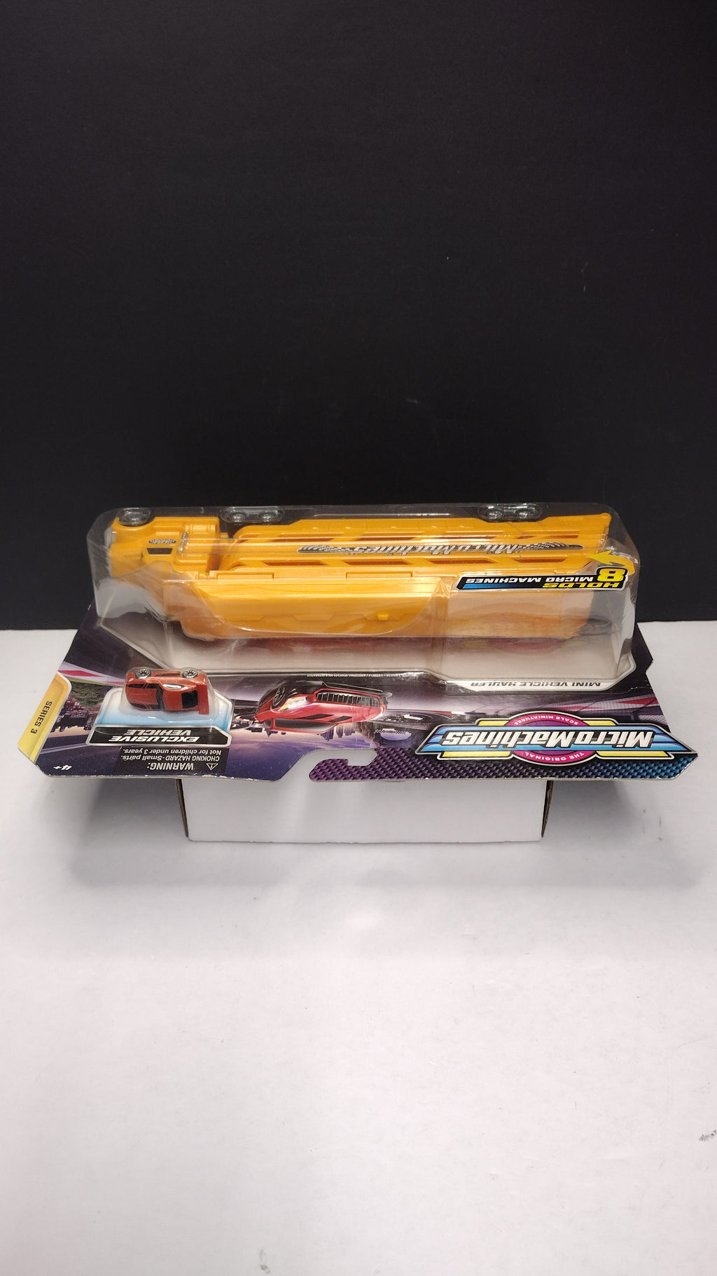 Micro Machines Orange Mini Vehicle Hauler Playset with Exclusive Vehicle (Jazwares / Hasbro 2020 - Sealed on Card / Great Condition)
