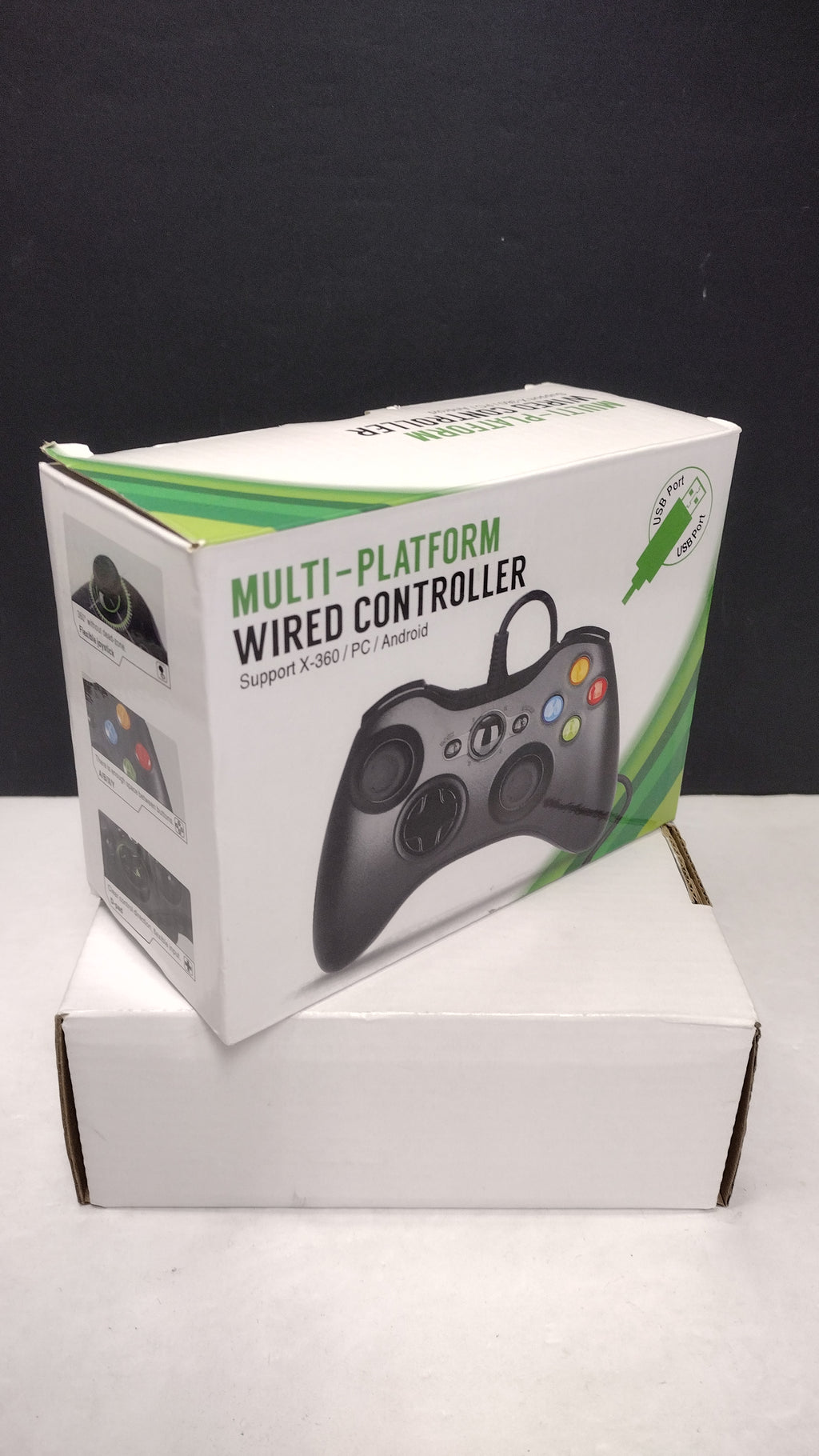 Multi-Platform Wired USB Controller for Xbox 360 PC Android Black New in Box