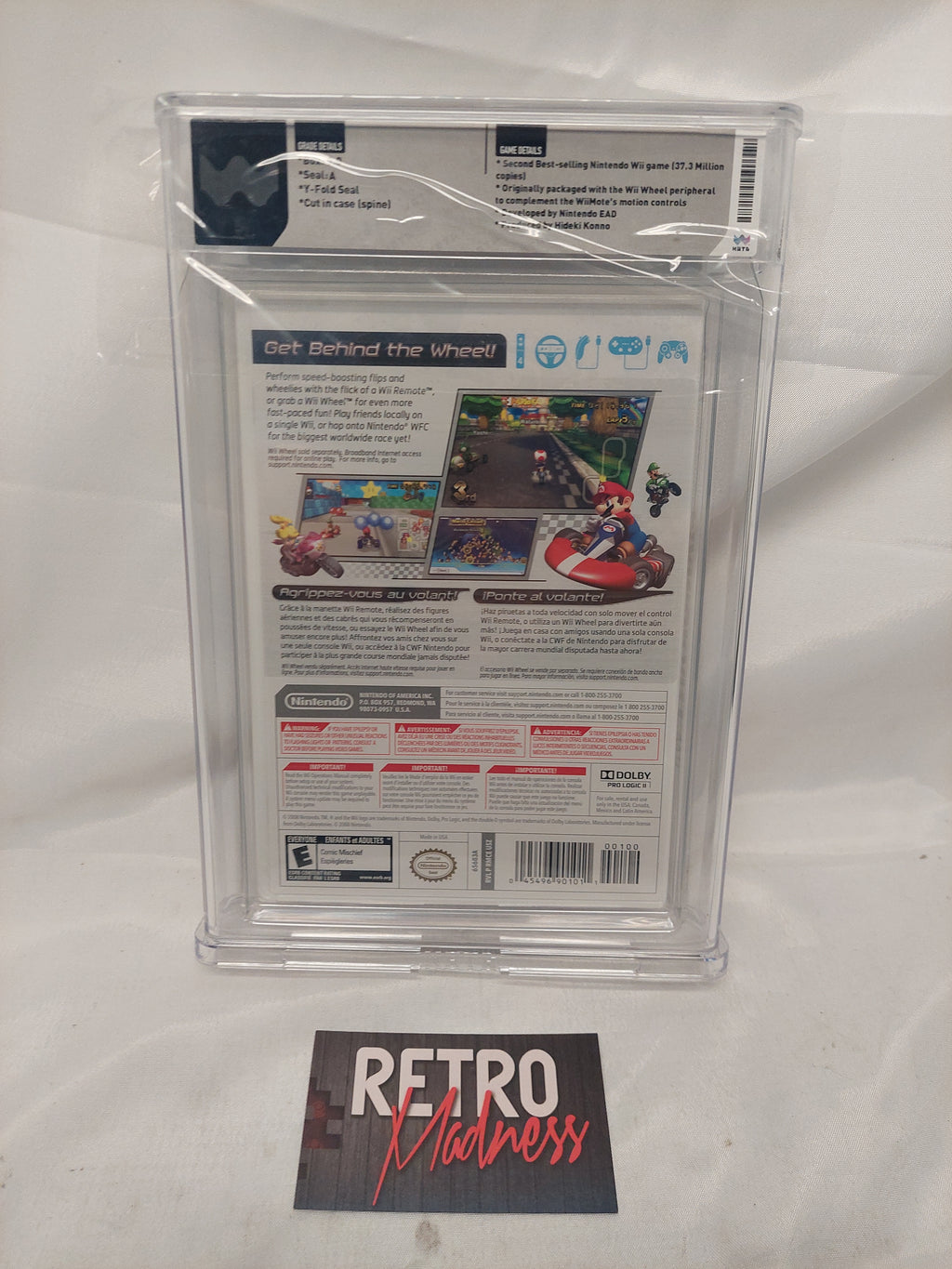 Nintendo Wii Mario Kart Game WATA Graded 9.0