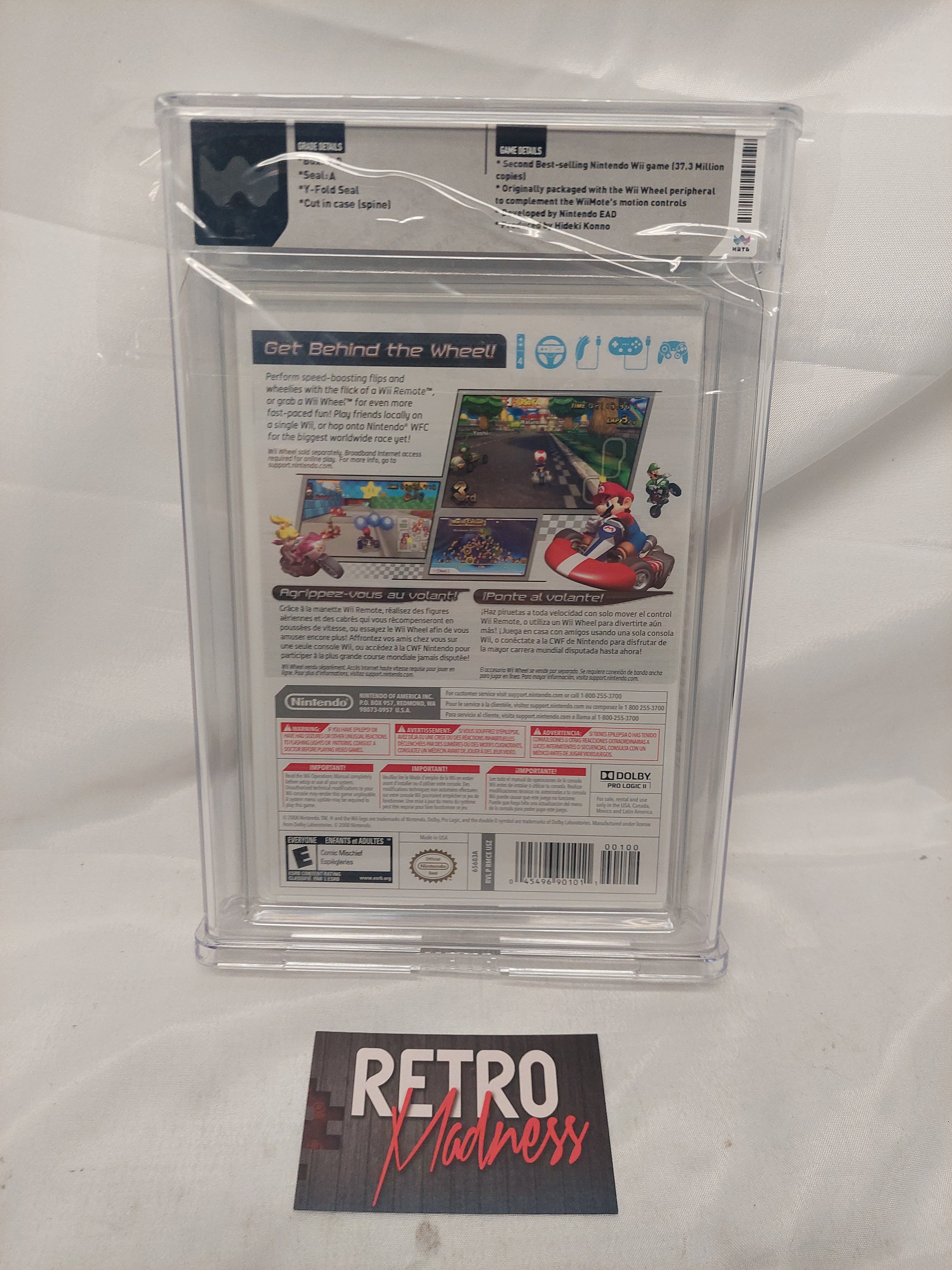 Nintendo Wii Mario Kart Game WATA Graded 9.0