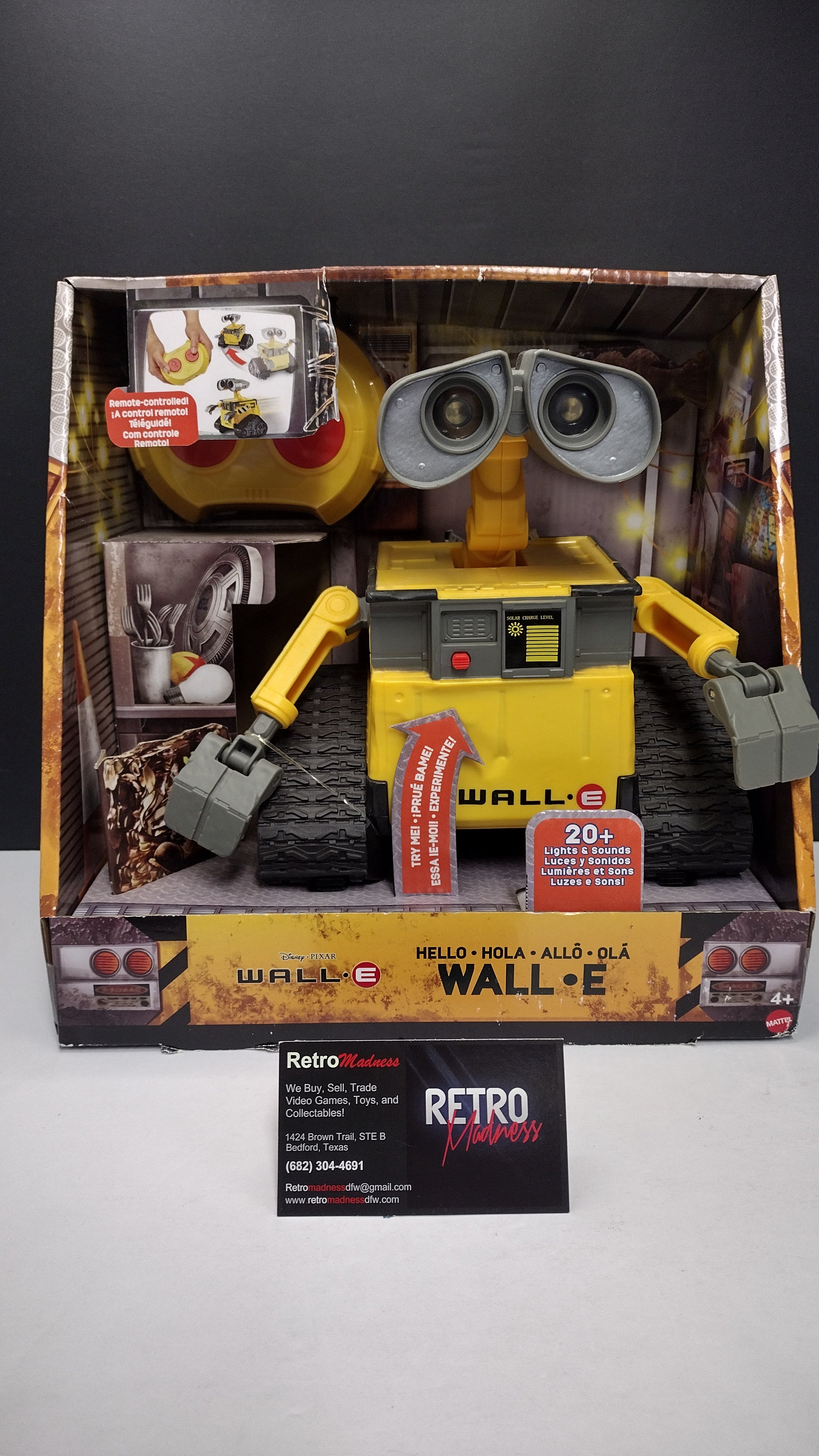 Hello Wall-E Disney Remote Control Robot With Box (Tested and Working)