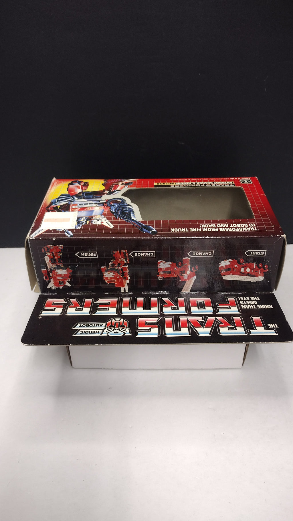 1985 Vintage Original G1 Transformers Inferno Box (Hasbro - Packaging Only / Heavy Box Wear)