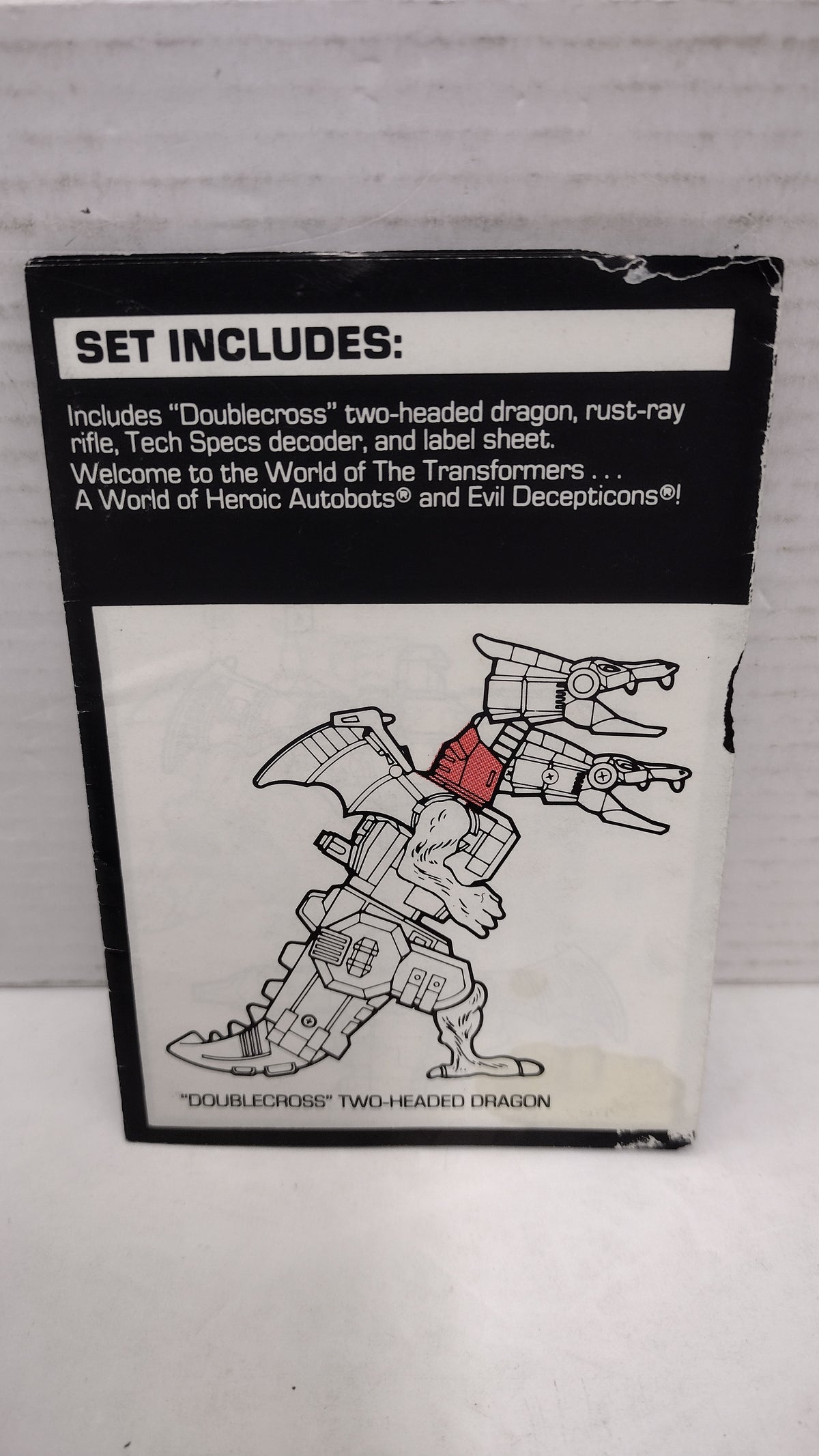 Vintage 1986 Original G1 Transformers Doublecross - Instruction Booklet