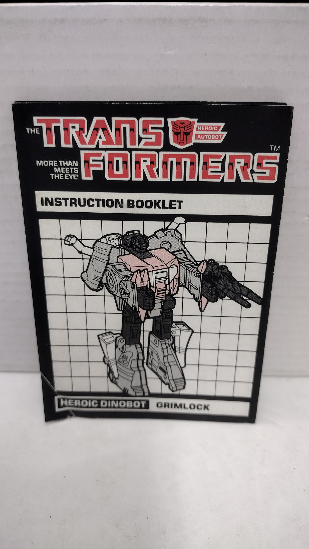 Vintage 1986 Original G1 Transformers Grimlock - Instruction Booklet
