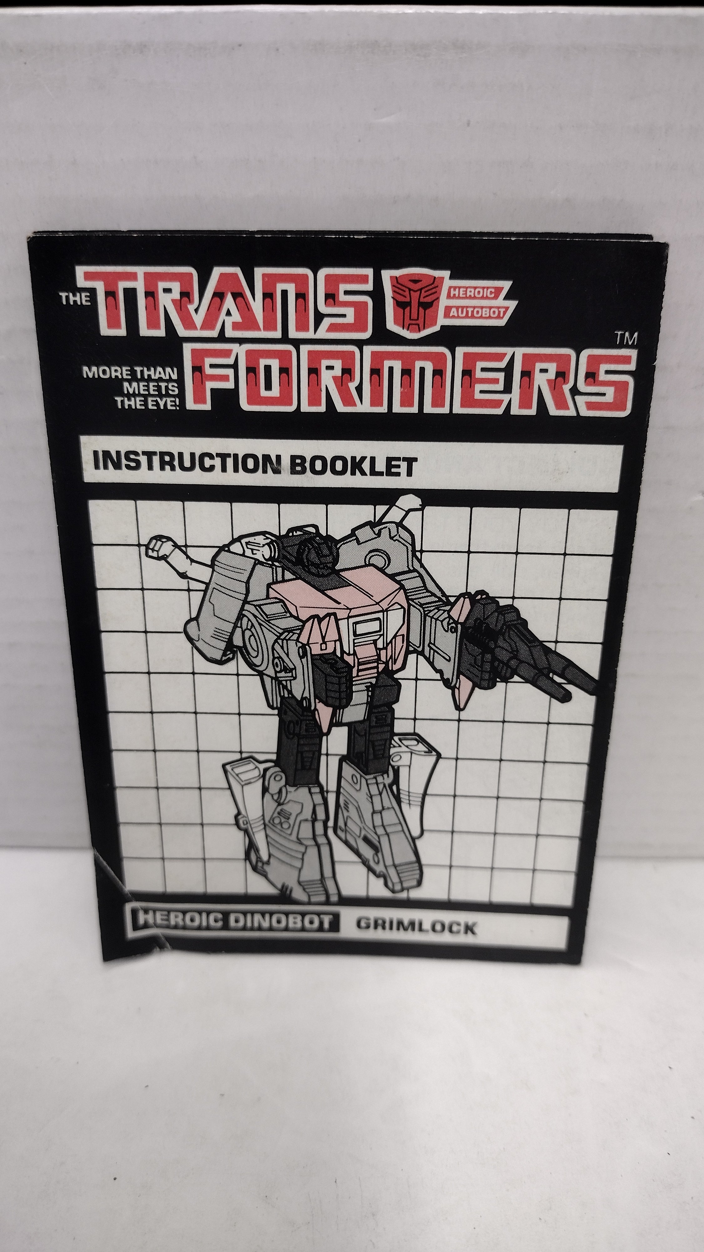 Vintage 1986 Original G1 Transformers Grimlock - Instruction Booklet