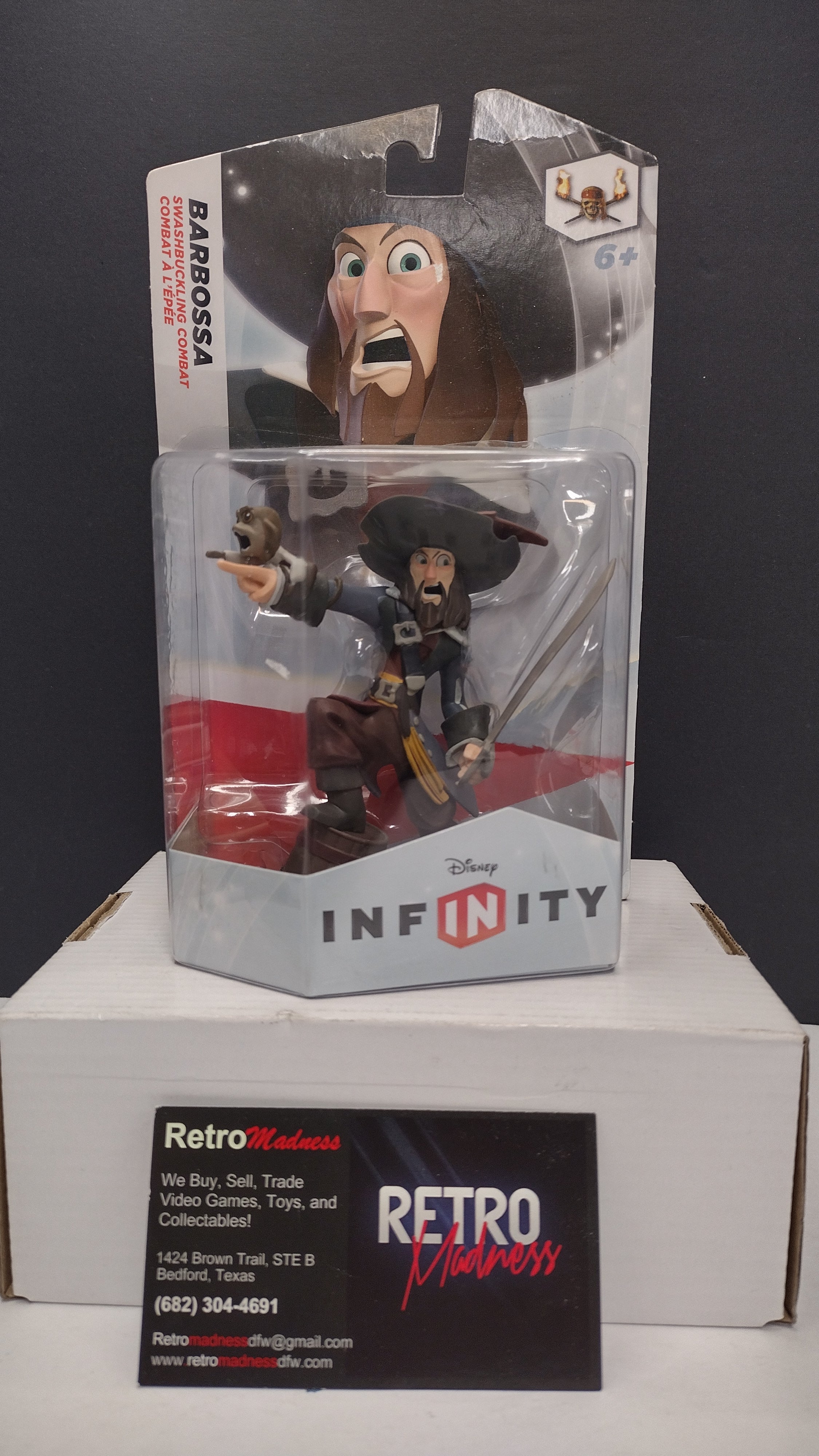 Disney Infinity 1.0 Captain Barbossa Figure – on Card / Factory Sealed
