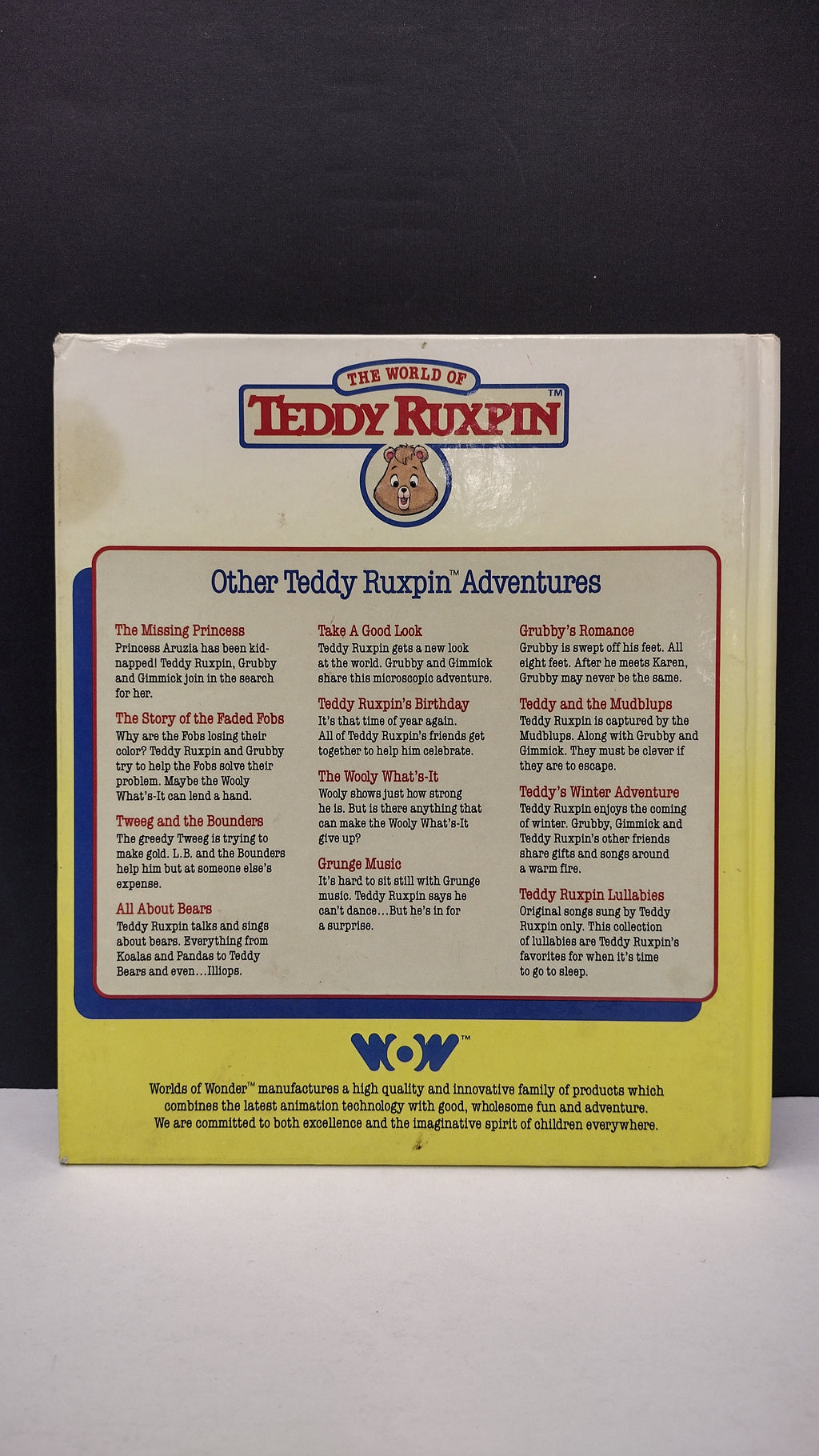Vintage 1985 Teddy Ruxpin Hardcover 2-Book Storybook Lot (Worlds of Wonder) – Books Only, No Cassettes