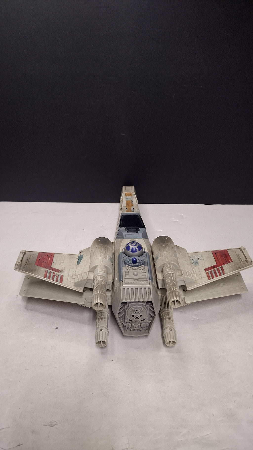 Vintage 1995 Star Wars The Power of the Force X-Wing Fighter Vehicle (Kenner / Tonka - Incomplete / Missing Wing Blasters)