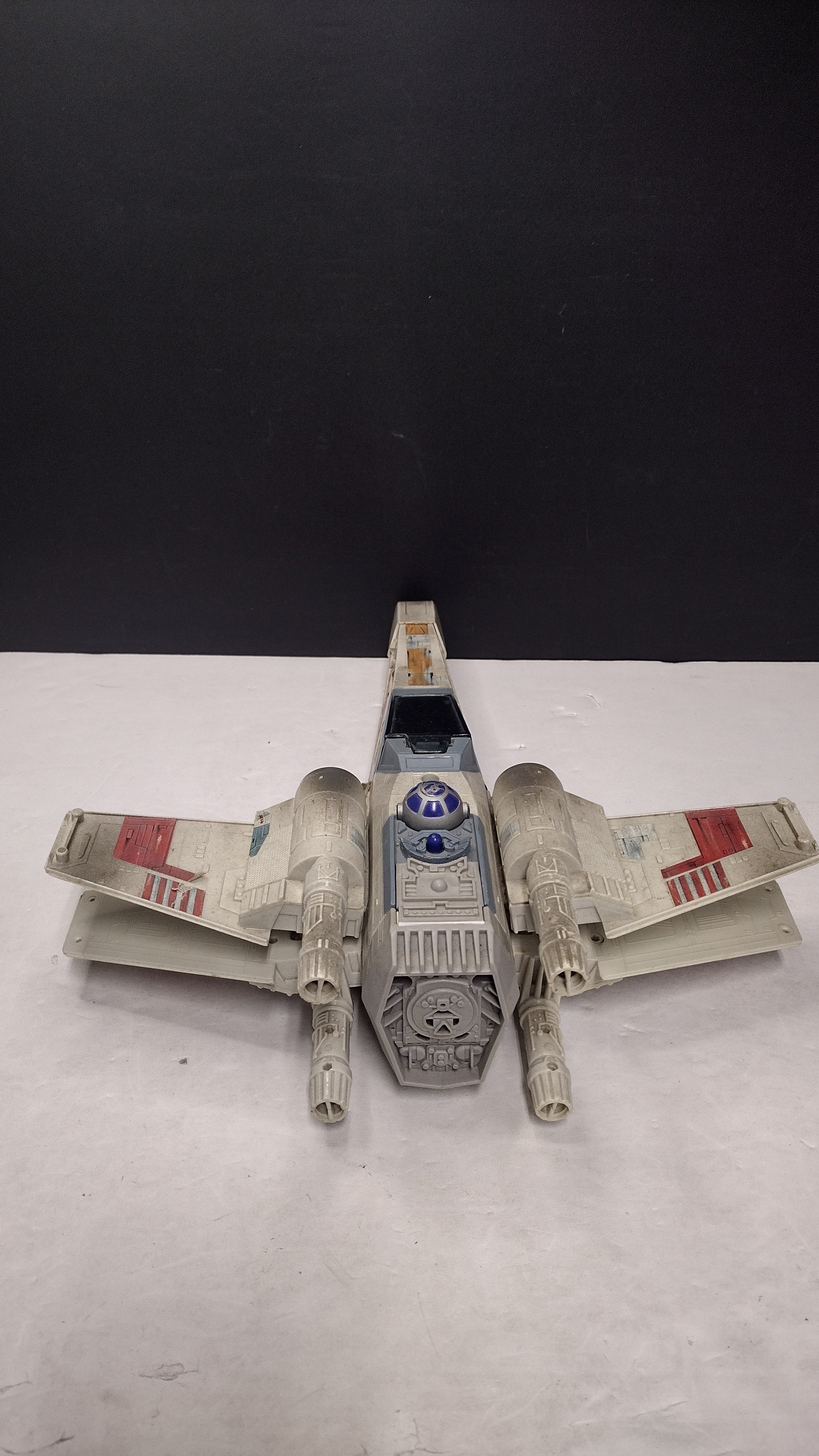 Vintage 1995 Star Wars The Power of the Force X-Wing Fighter Vehicle (Kenner / Tonka - Incomplete / Missing Wing Blasters)