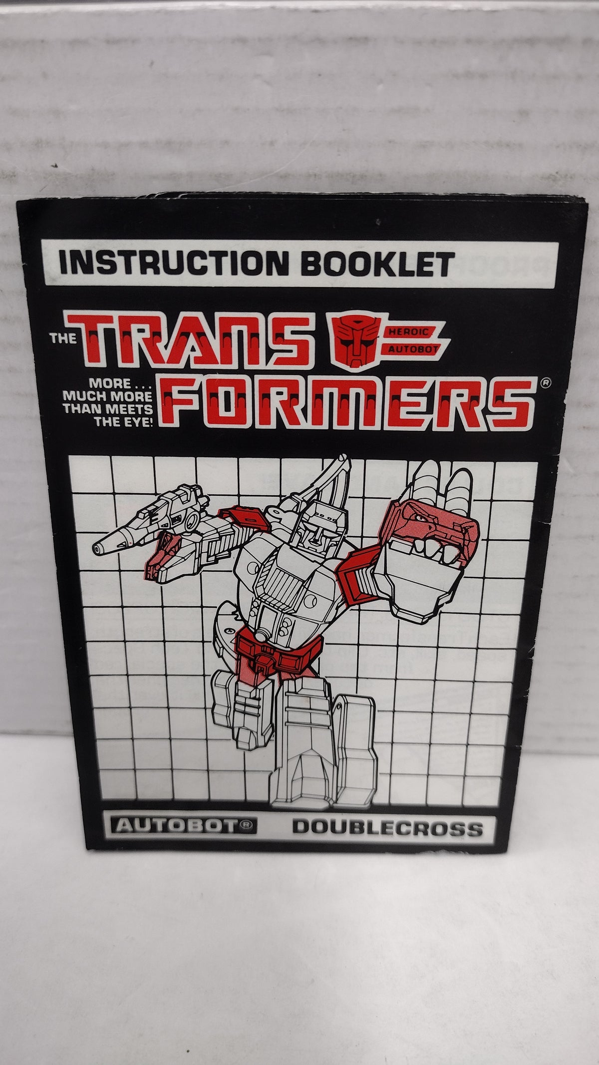 Vintage 1986 Original G1 Transformers Doublecross - Instruction Booklet