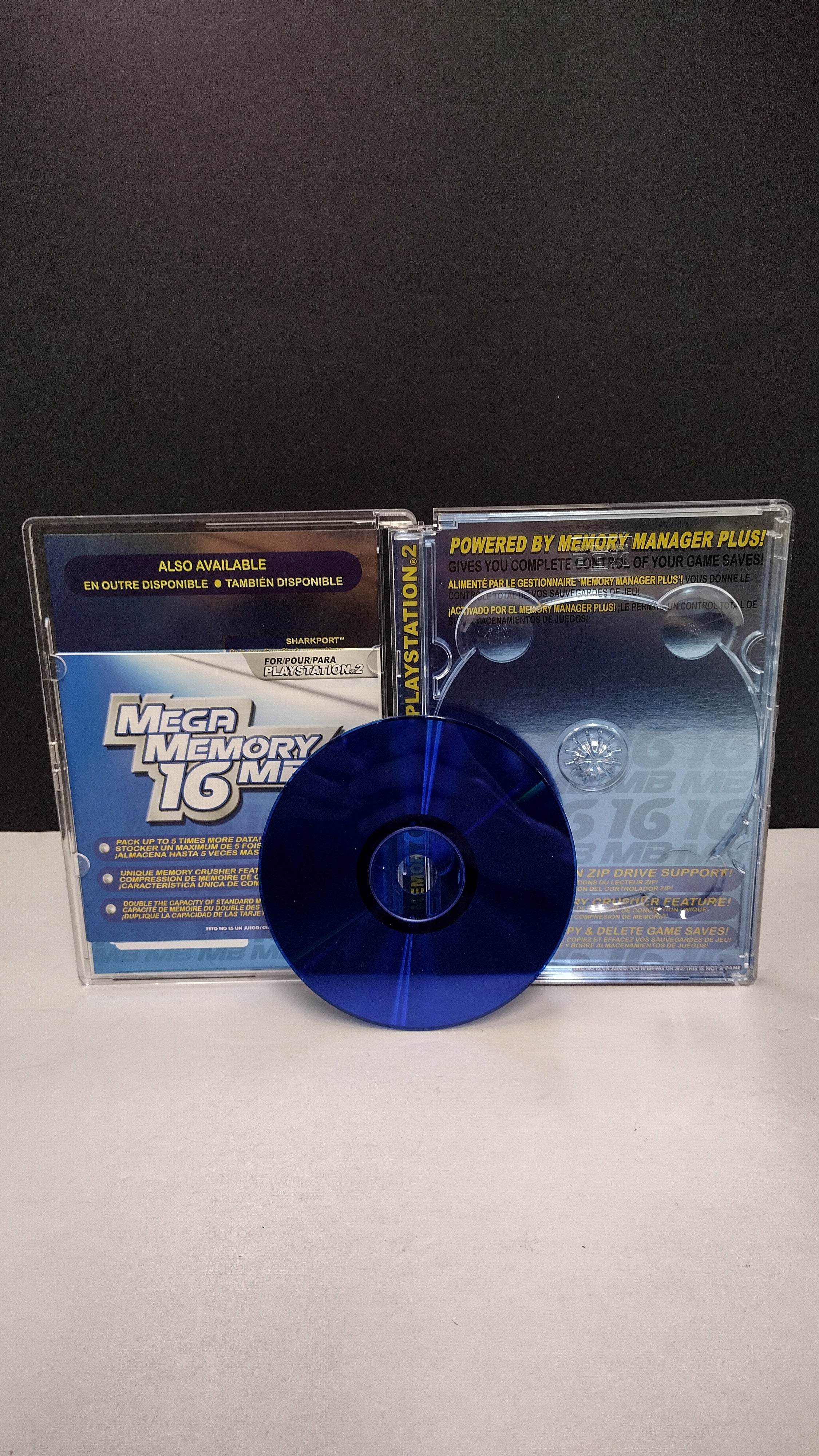 Vintage InterAct Mega Memory 16MB Memory Manager Disc, Case & Manual Lot – PlayStation 2 (PS2) – Tested & Working