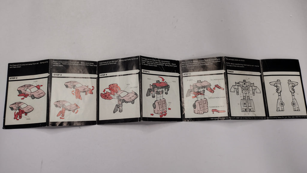 Vintage 1984 Original G1 Transformers Omnibot Overdrive - Instruction Booklet