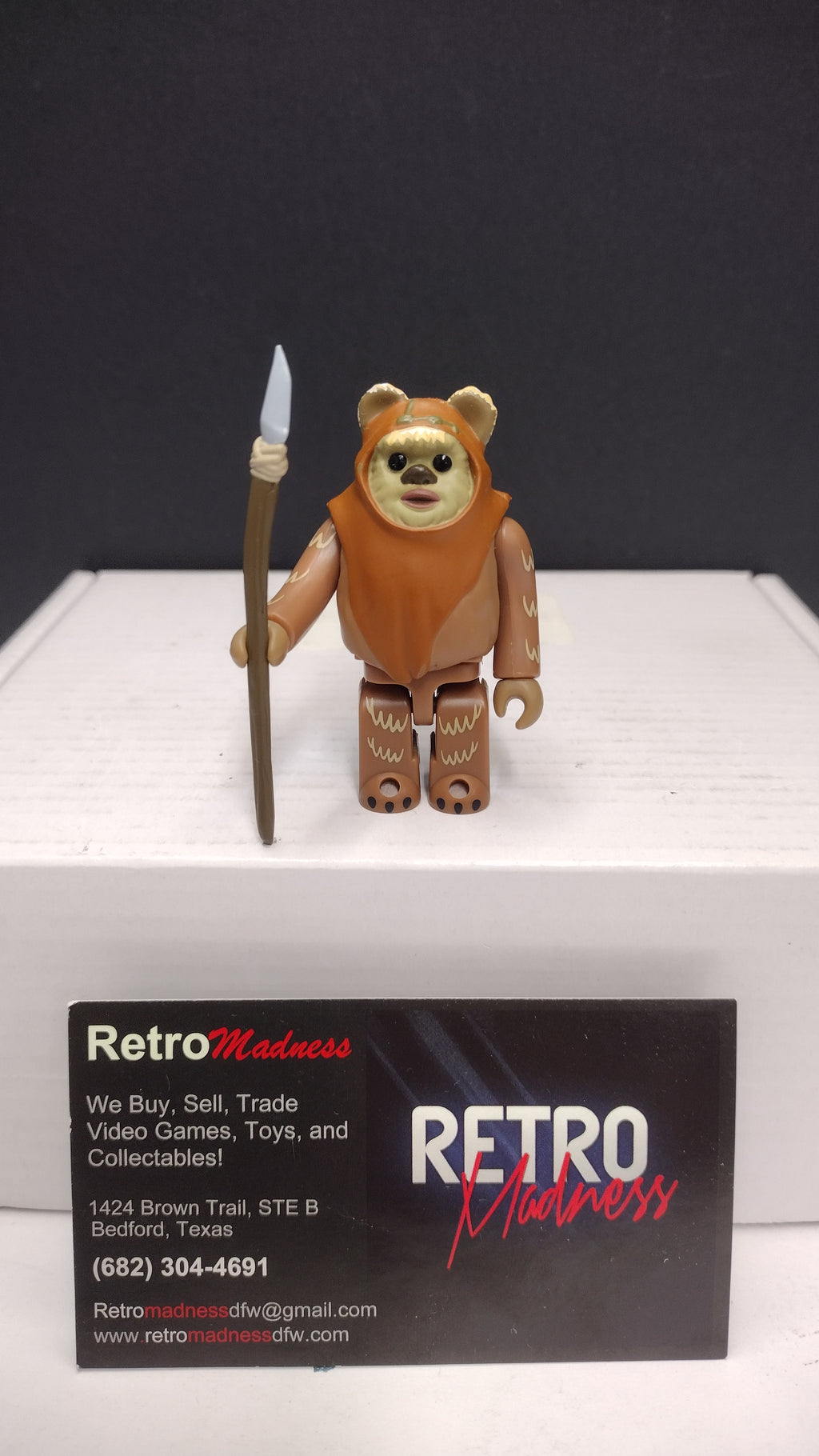 Authentic Star Wars x Medicom Toy: Kubrick Series 3 – Wicket the Ewok 100% Micro Figure with Spear • Tomy 2004