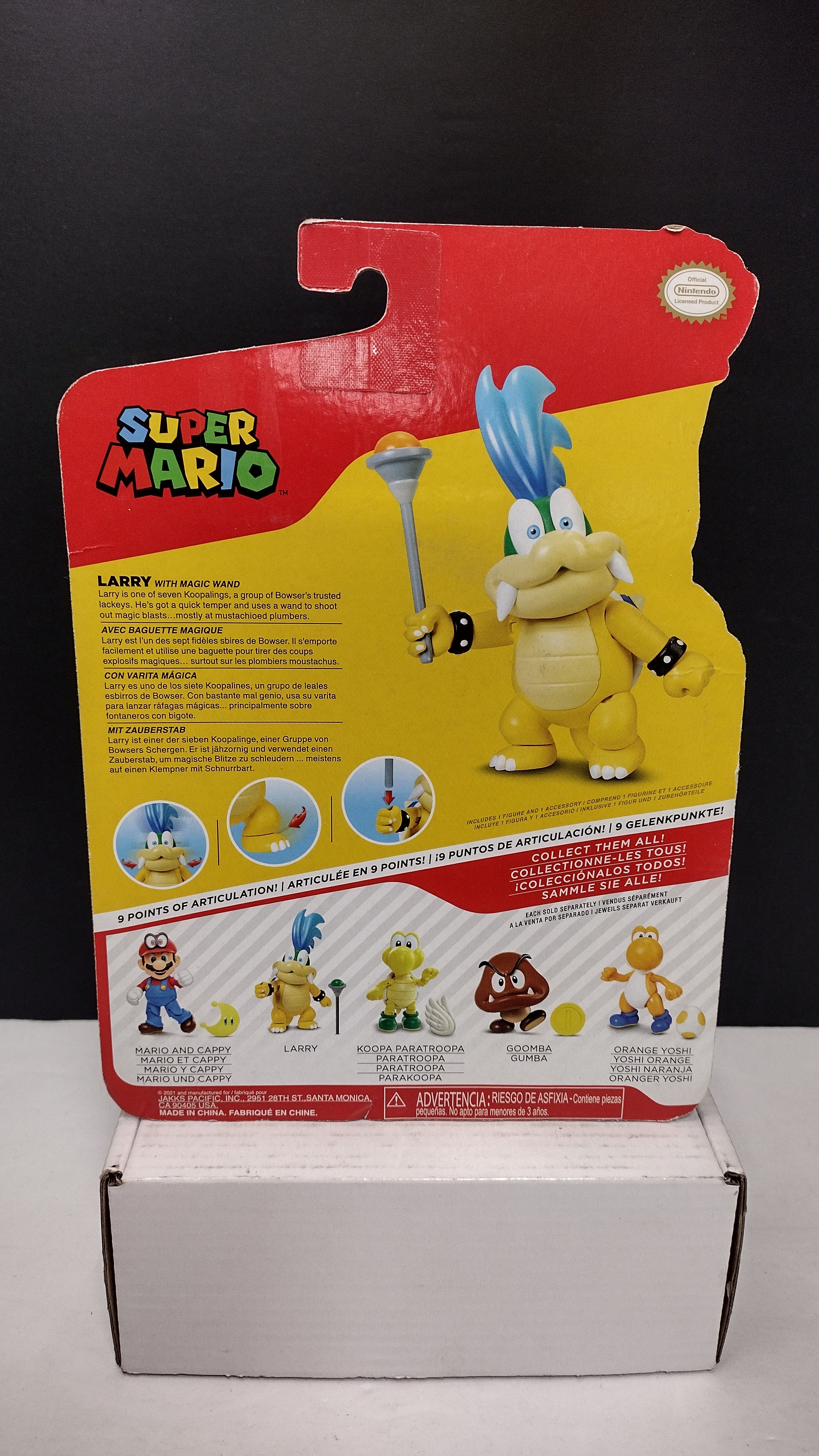 JAKKS Pacific World of Nintendo 4" Larry Koopa Action Figure with Wand