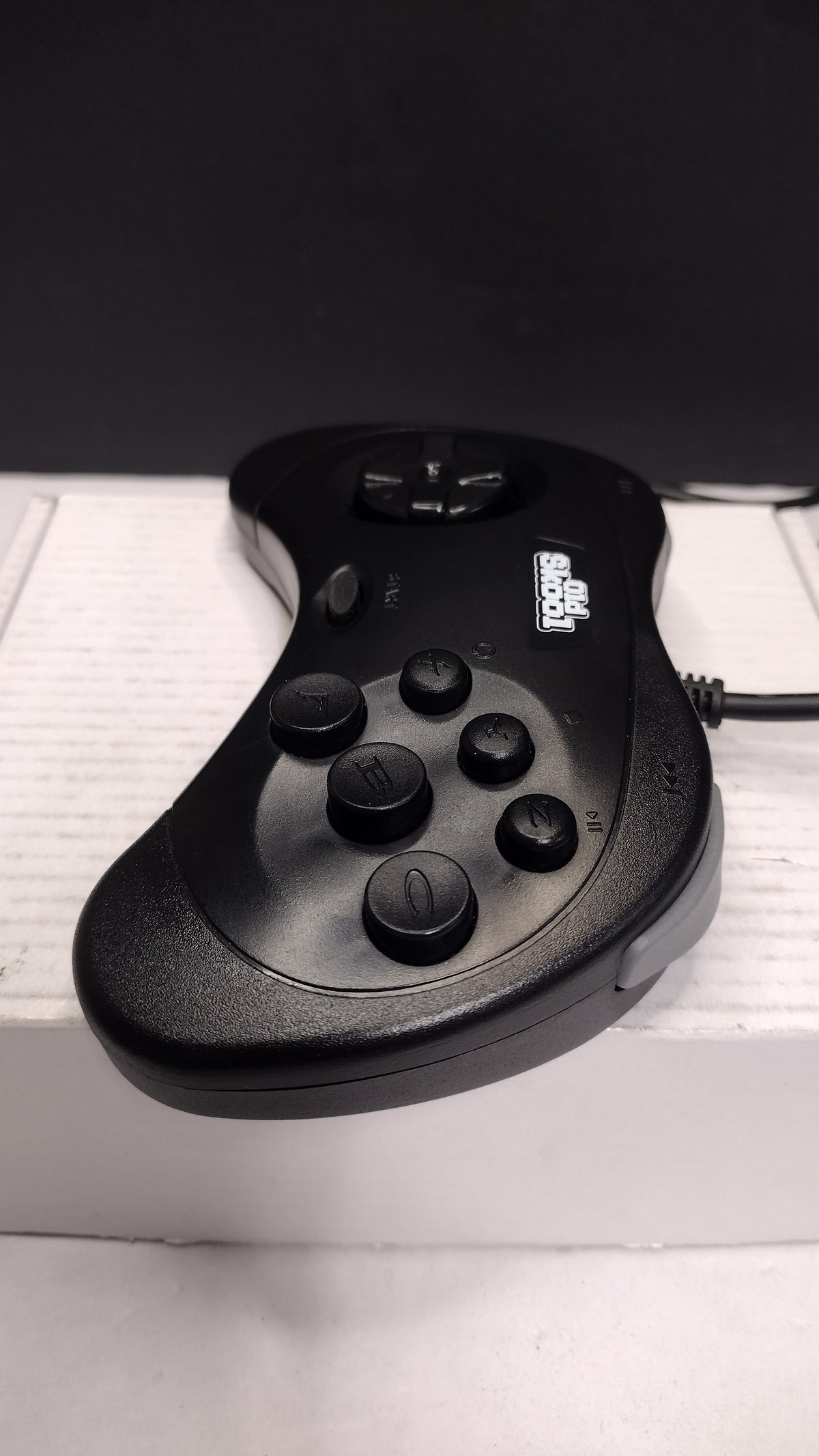 Sega Saturn Wired Controller- Old Skool OS-7128 Black Gamepad- Tested