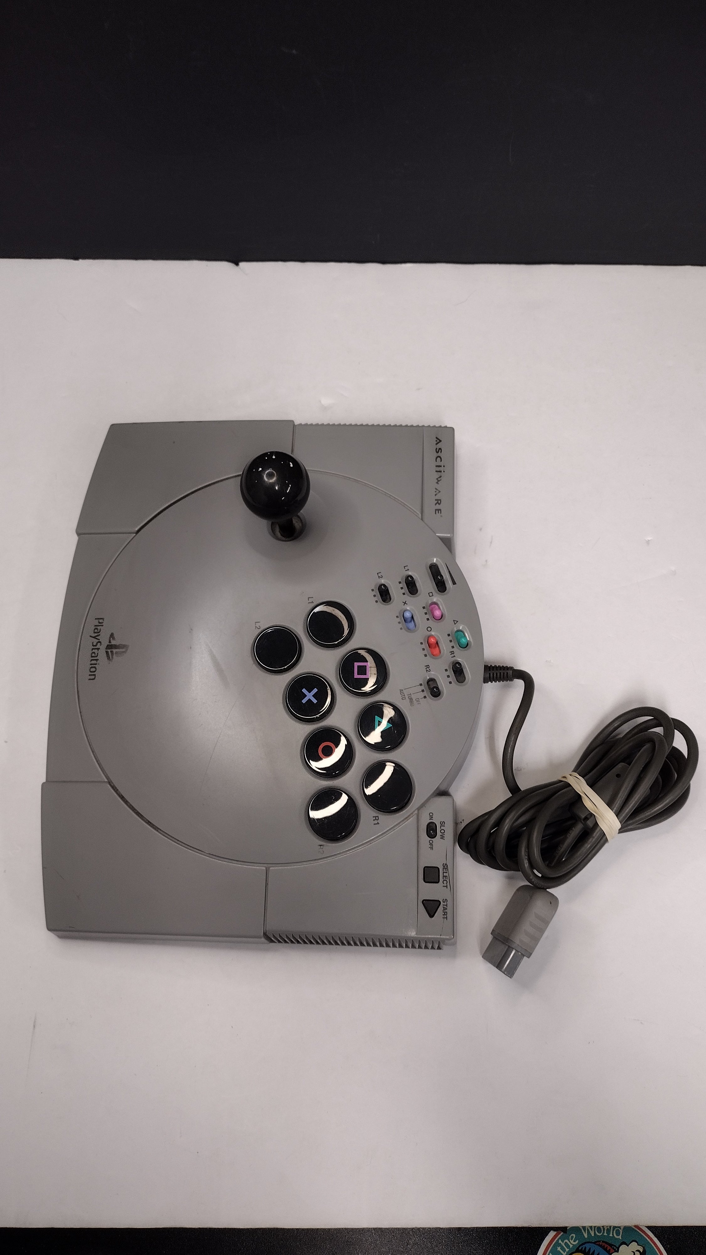 ASCII Fighter Stick V Controller PS1 PS2 ASC-0501J Arcade Joystick - Tested