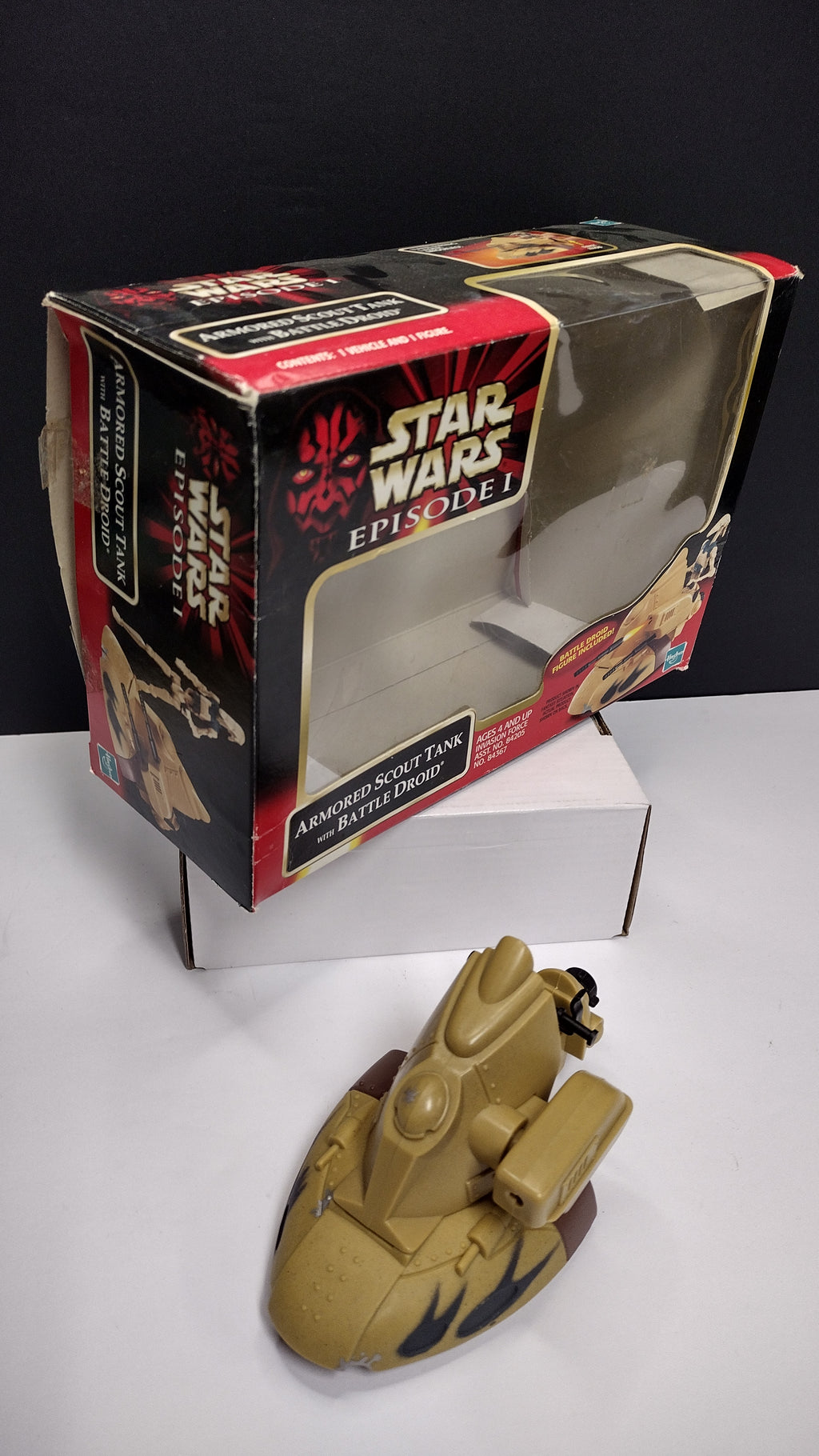 Star Wars Episode I Armored Scout Tank with Box Incomplete