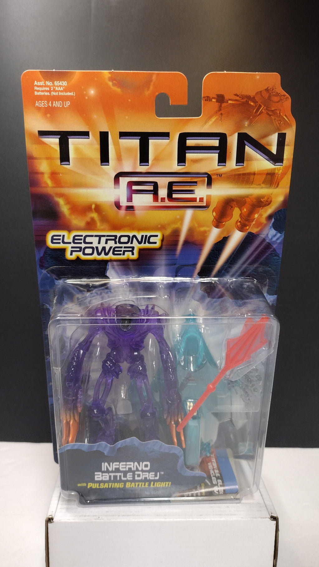Vintage Titan A.E. (2000) Inferno Battle Drej 5-Inch Electronic Action Figure NIB