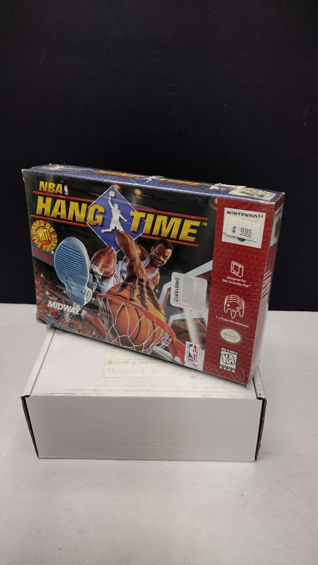 Vintage 1996 Nintendo 64 NBA Hang Time Game (Complete & Factory Sealed in Box with Protector)