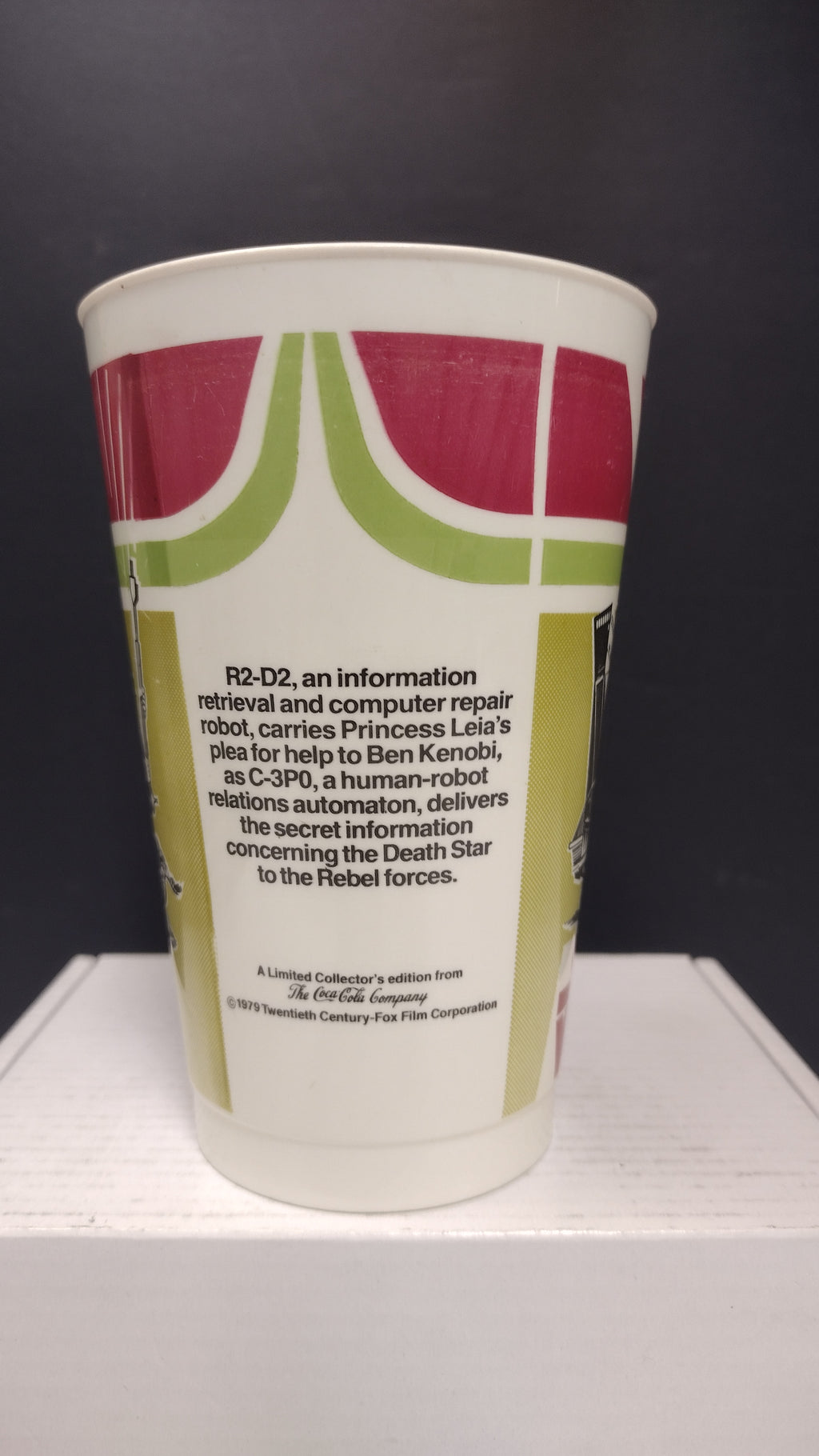 Vintage 1979 Star Wars C-3PO & R2-D2 Coca-Cola Promo Plastic Cup