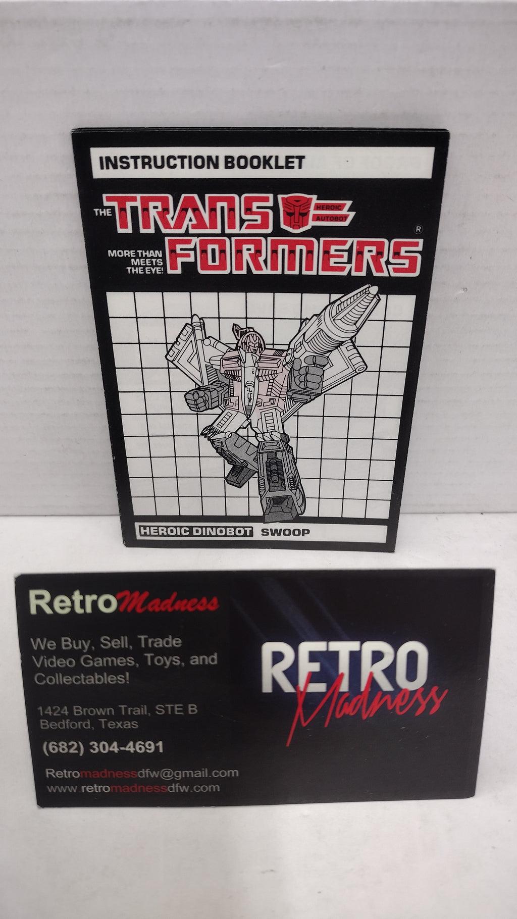 Vintage 1986 Original G1 Transformers Swoop - Instruction Booklet