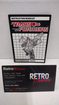 Vintage 1986 Original G1 Transformers Swoop - Instruction Booklet