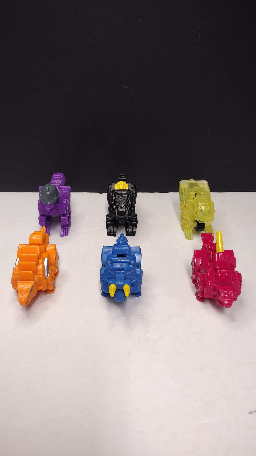 Lot of 6 Power Rangers Dino Charge Dinosaur Attachments (Bandai 2015/2016 - Dinosaur Figures Only / No Charger Batteries - Excellent Condition)