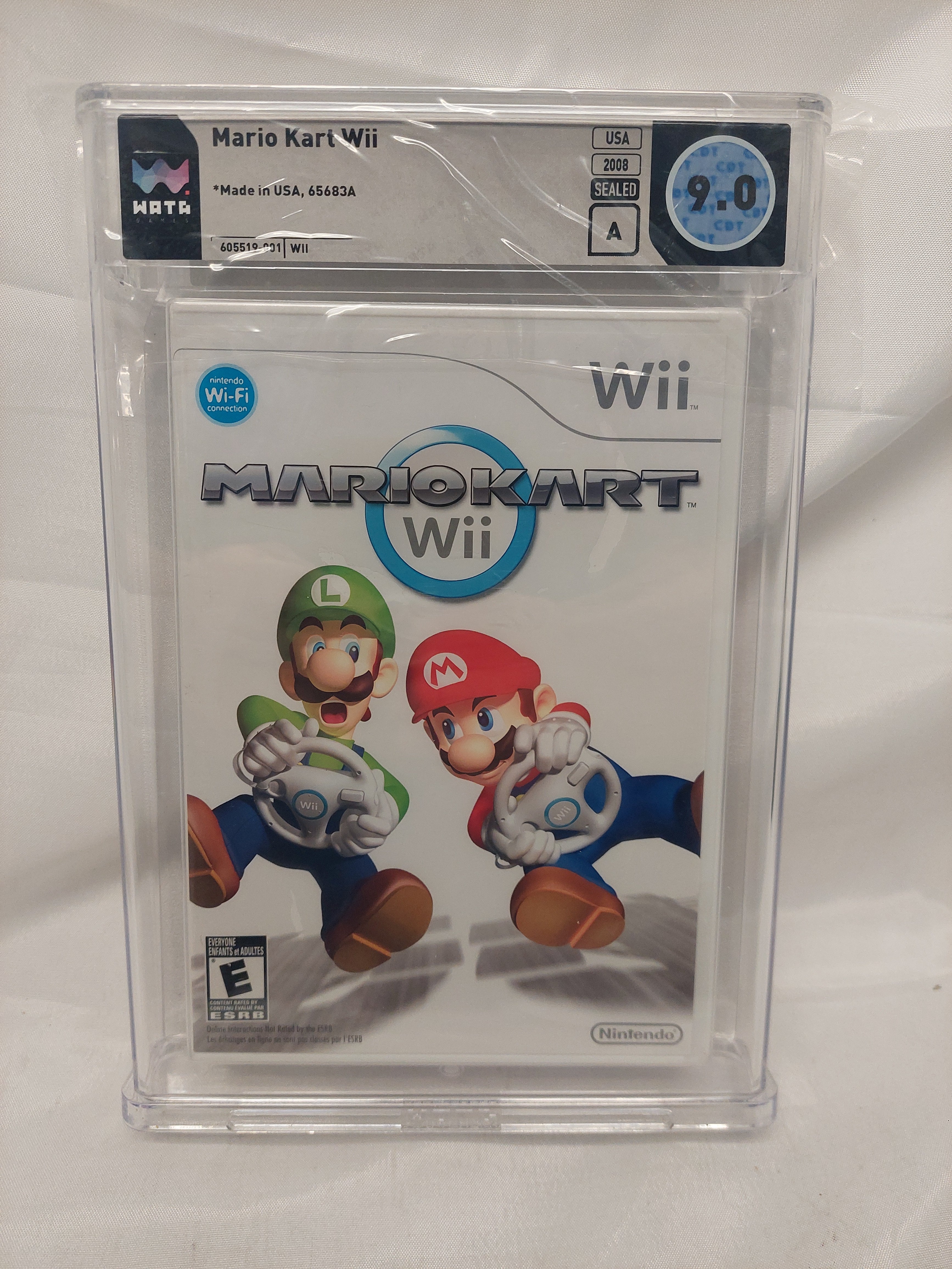 Nintendo Wii Mario Kart Game WATA Graded 9.0