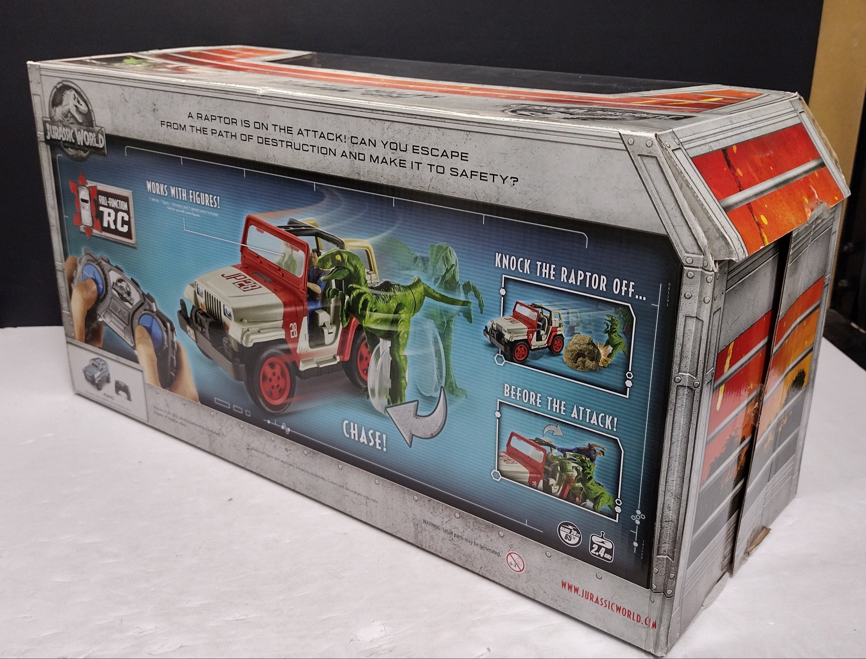 Mattel Jurassic World Jeep Wrangler Raptor Attack RC Vehicle Set FNH12 (Brand New & Factory Sealed - Minor Box Wear)