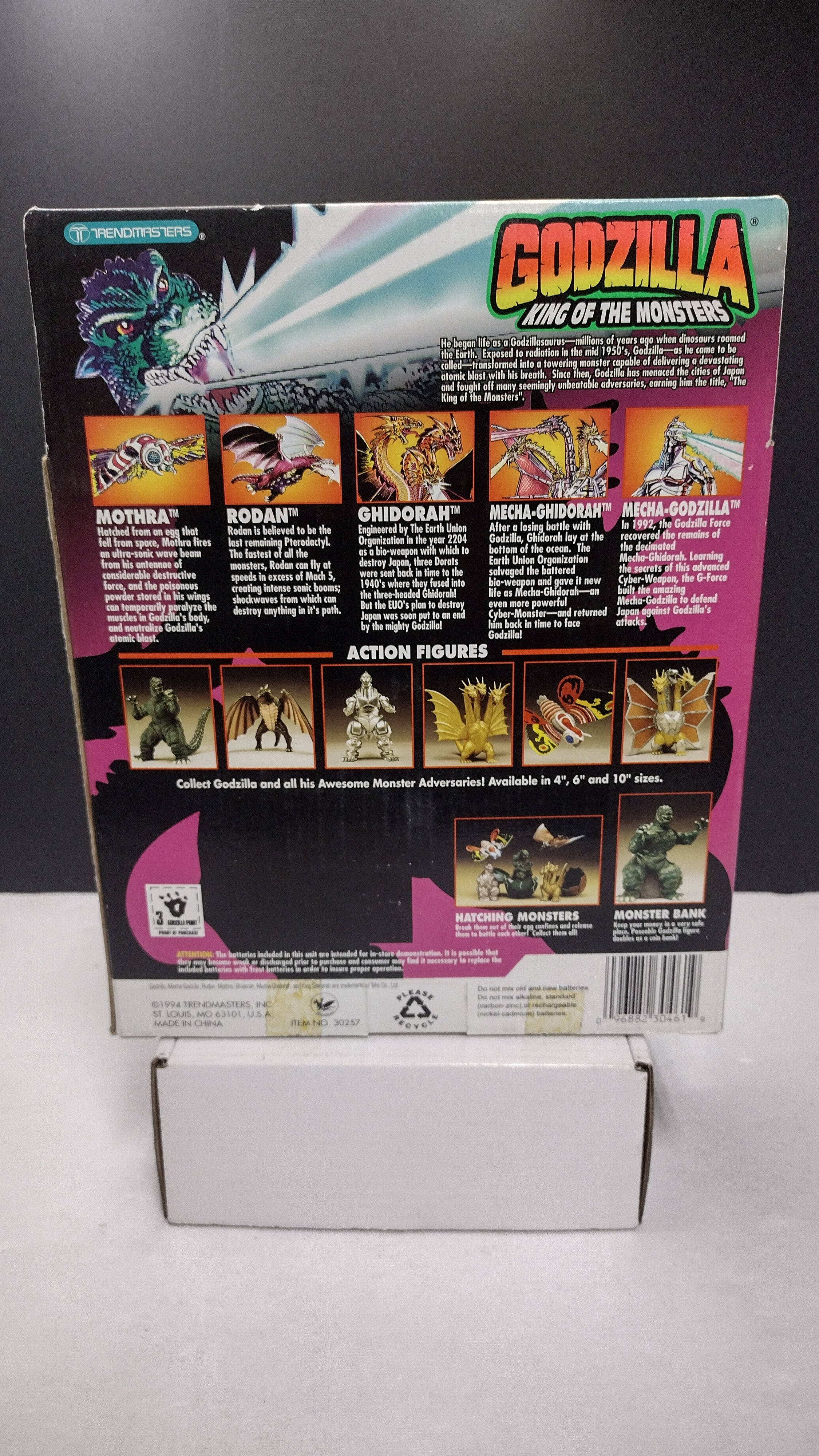 Vintage 1994 Trendmasters: Godzilla King of the Monsters – King Ghidorah Electronic Action Figure • Brand New / Factory Sealed in Original Box
