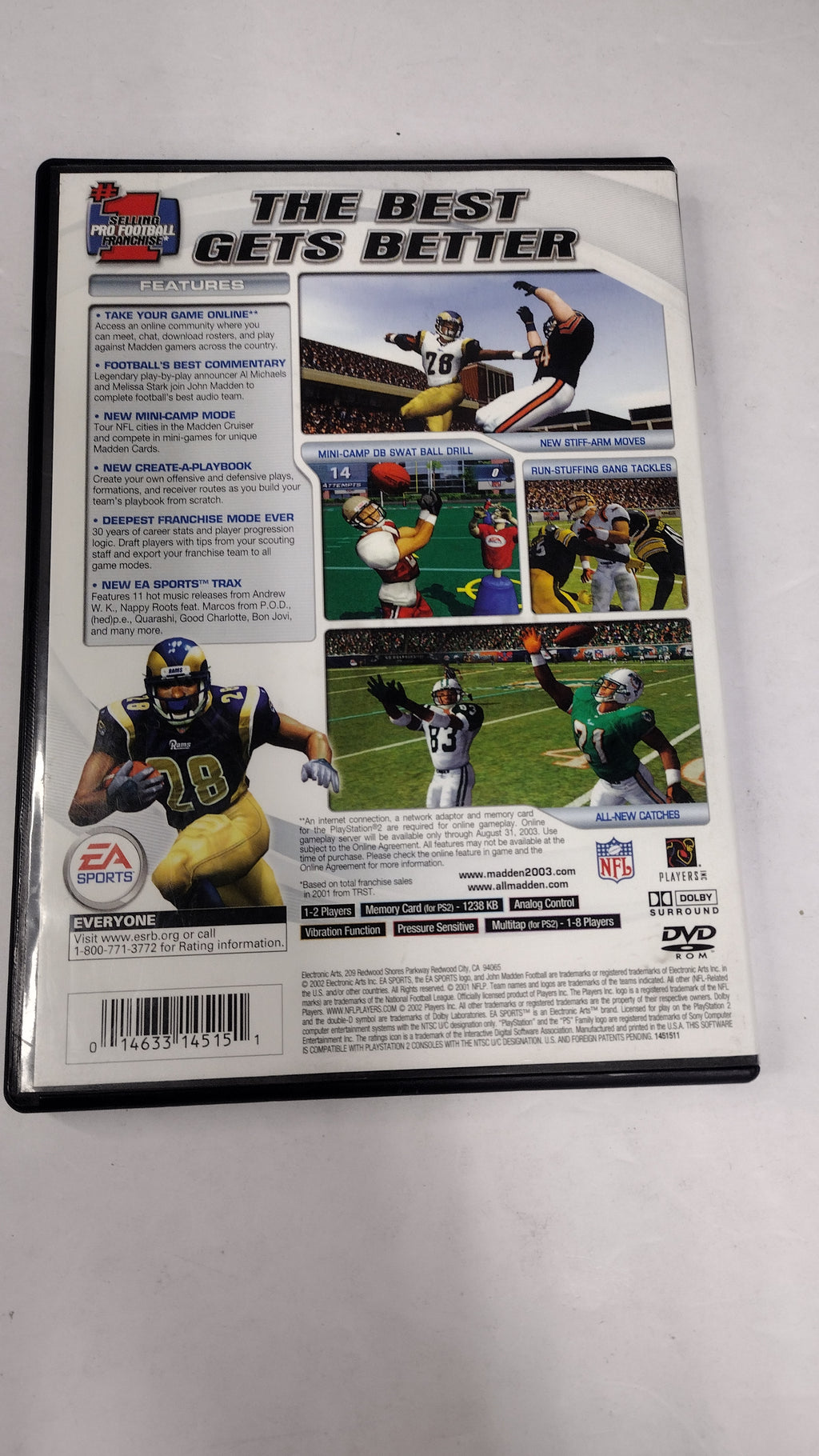 Sony PlayStation 2: Madden NFL 2003 – (Original Black Label)