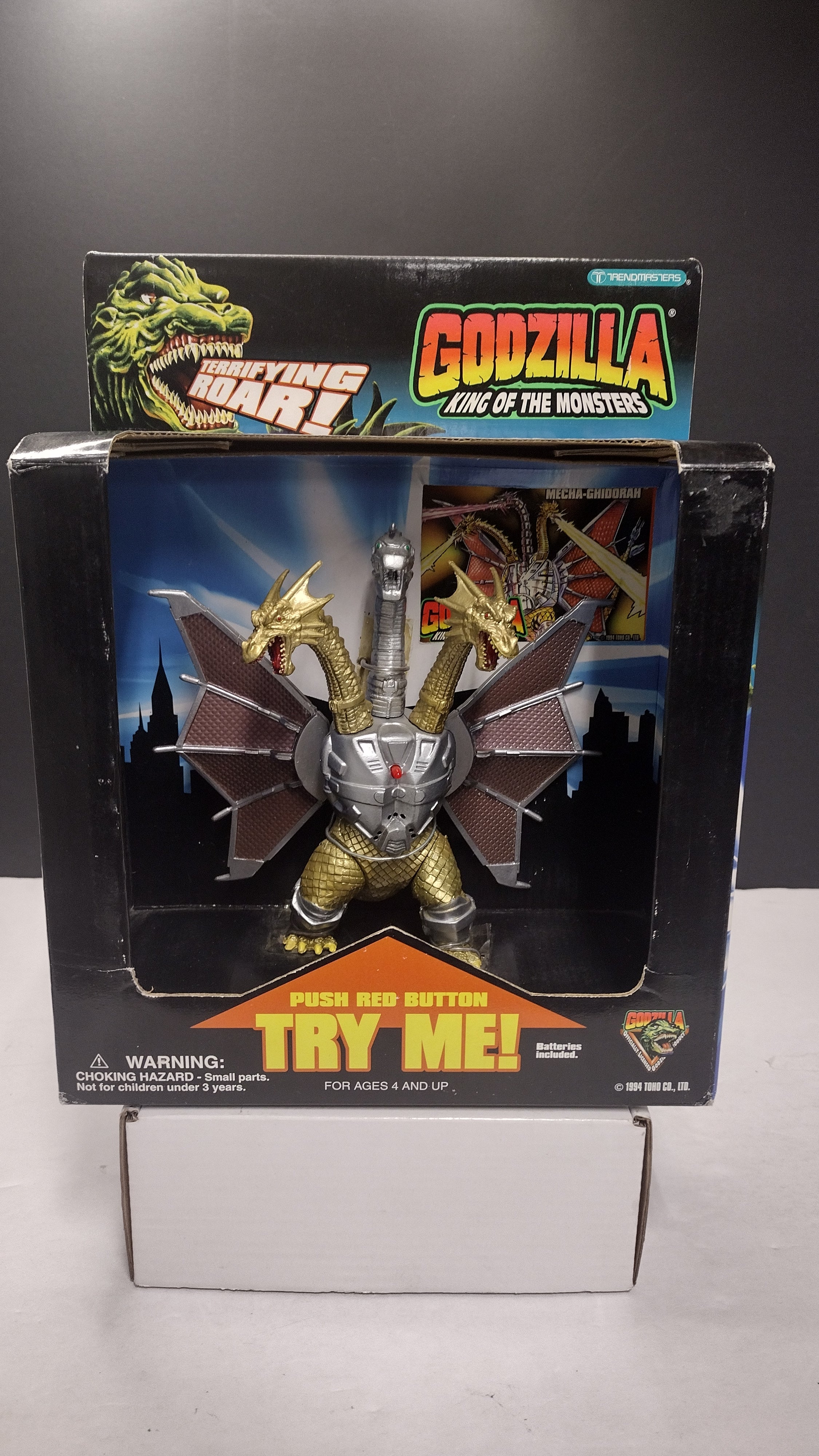 Vintage 1994 Trendmasters: Godzilla King of the Monsters – Mecha-Ghidorah Electronic Action Figure • Brand New / Factory Sealed in Original Box