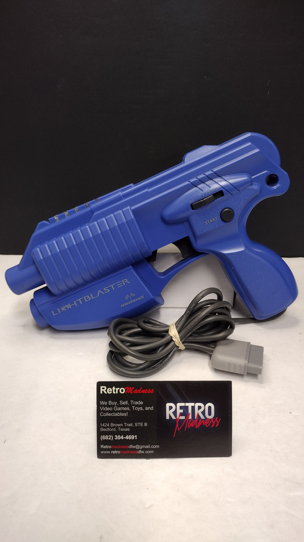 Performance Light Blaster Gun- Sony PlayStation PS1- Blue Controller- Tested