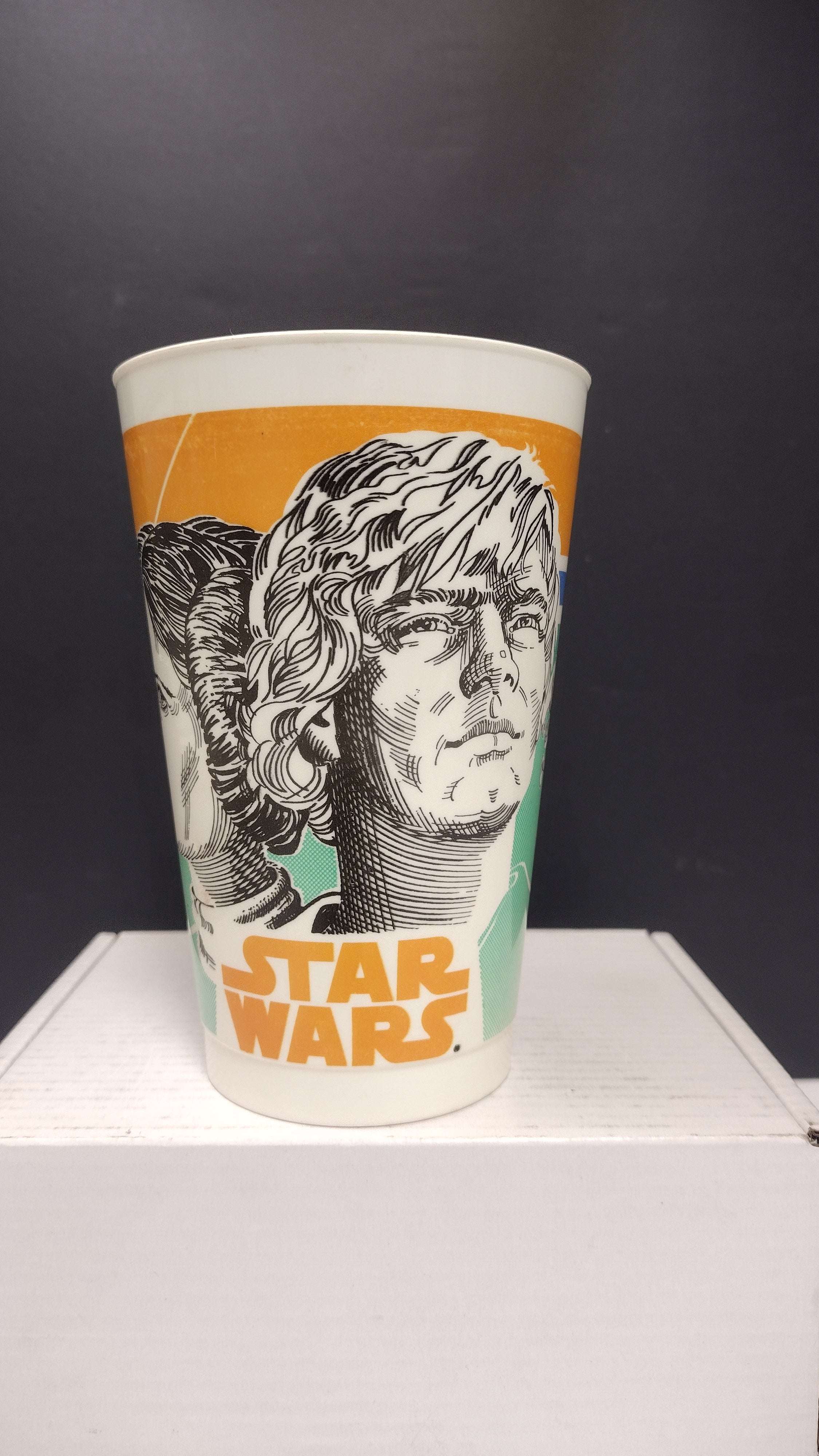 Vintage 1979 Star Wars Luke Skywalker & Princess Leia Coca-Cola Promo Plastic Cup