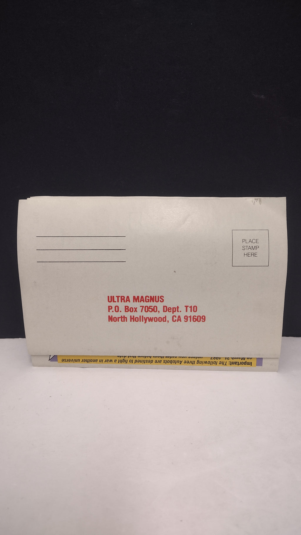 Vintage 1986 G1 Transformers S.T.A.R.S. Membership Offer Insert "You Have Been Chosen"