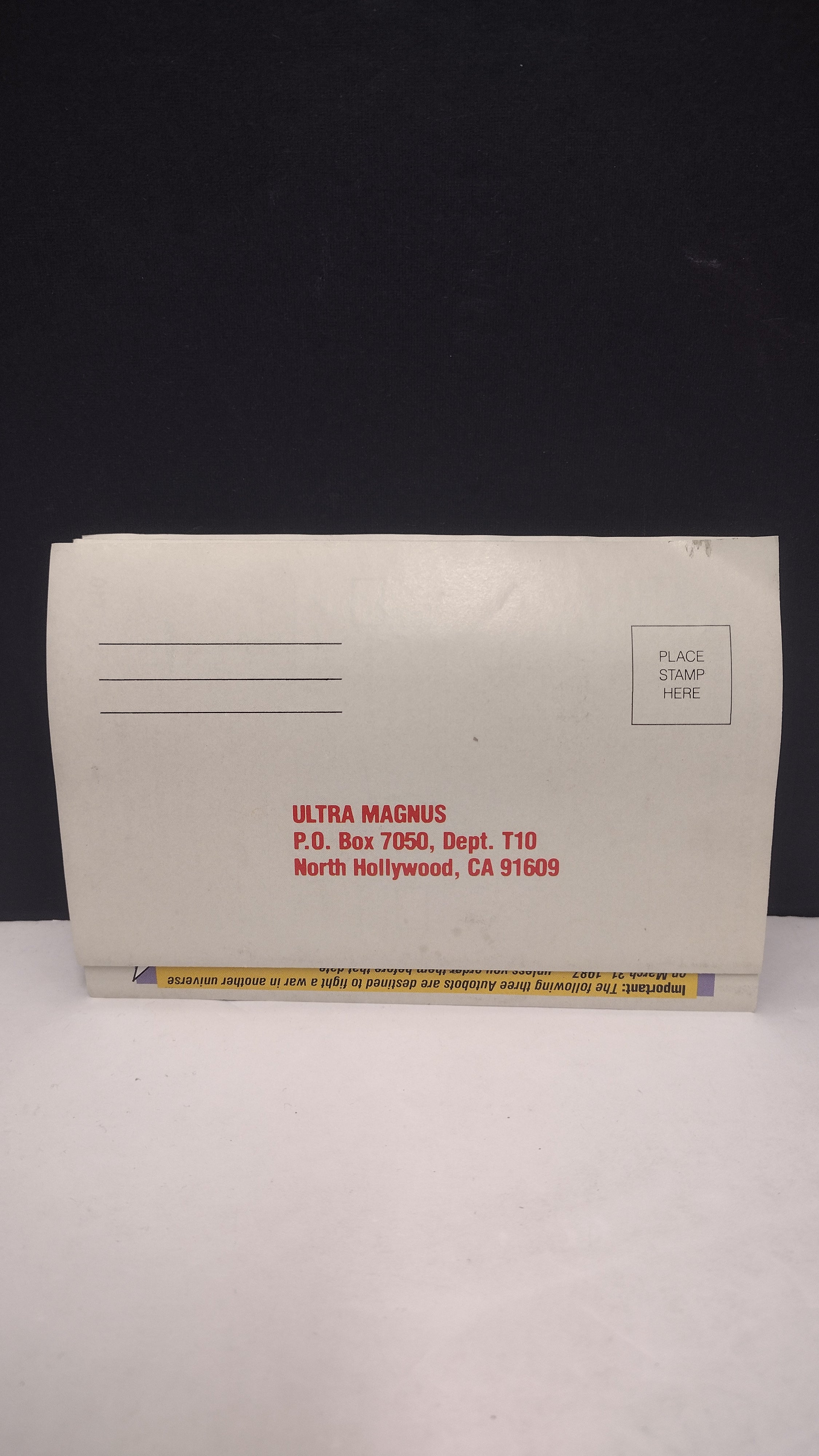 Vintage 1986 G1 Transformers S.T.A.R.S. Membership Offer Insert "You Have Been Chosen"