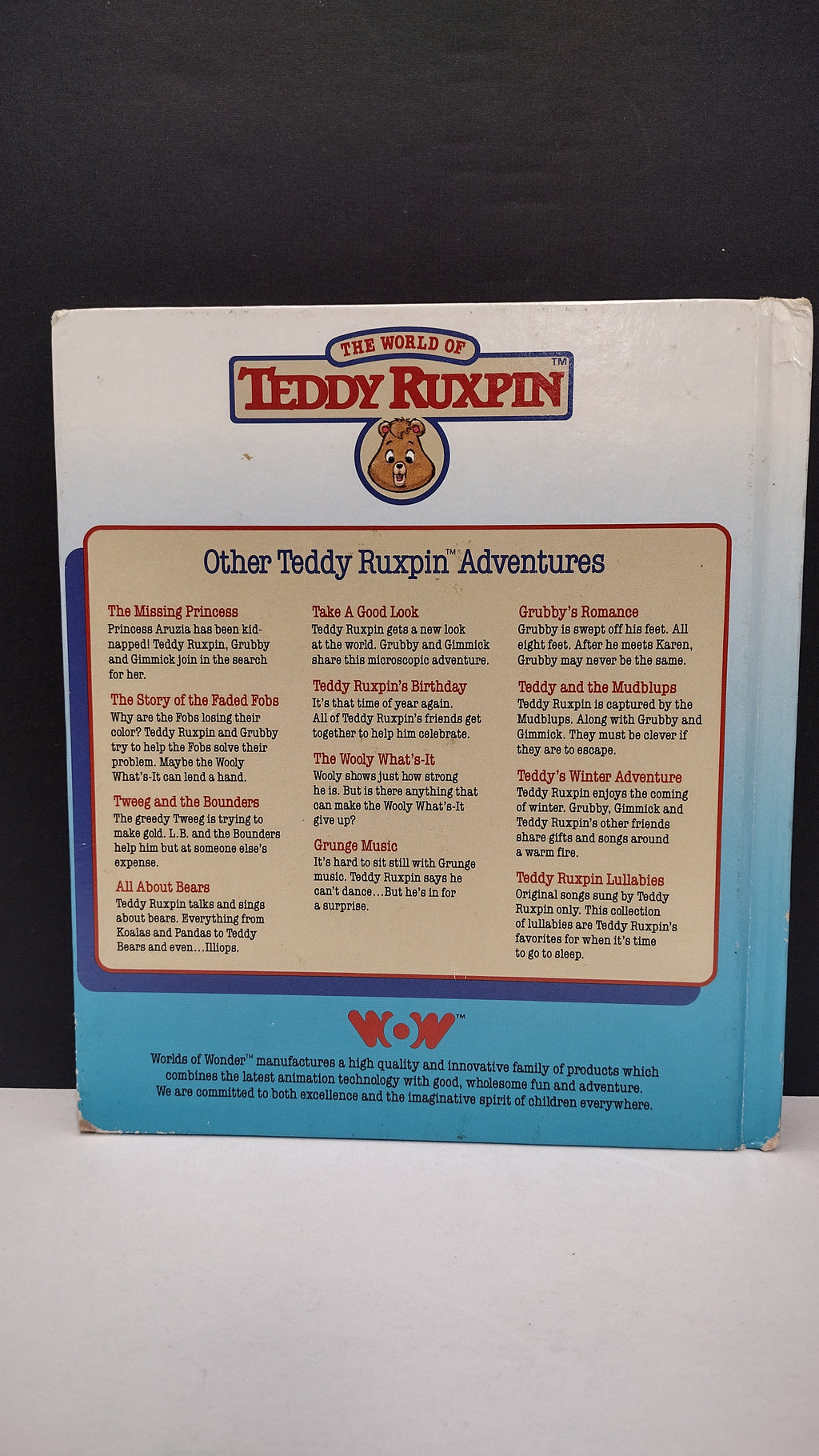 Vintage 1985 Teddy Ruxpin Hardcover 8-Book Storybook Lot (Worlds of Wonder) – Books Only, No Cassettes