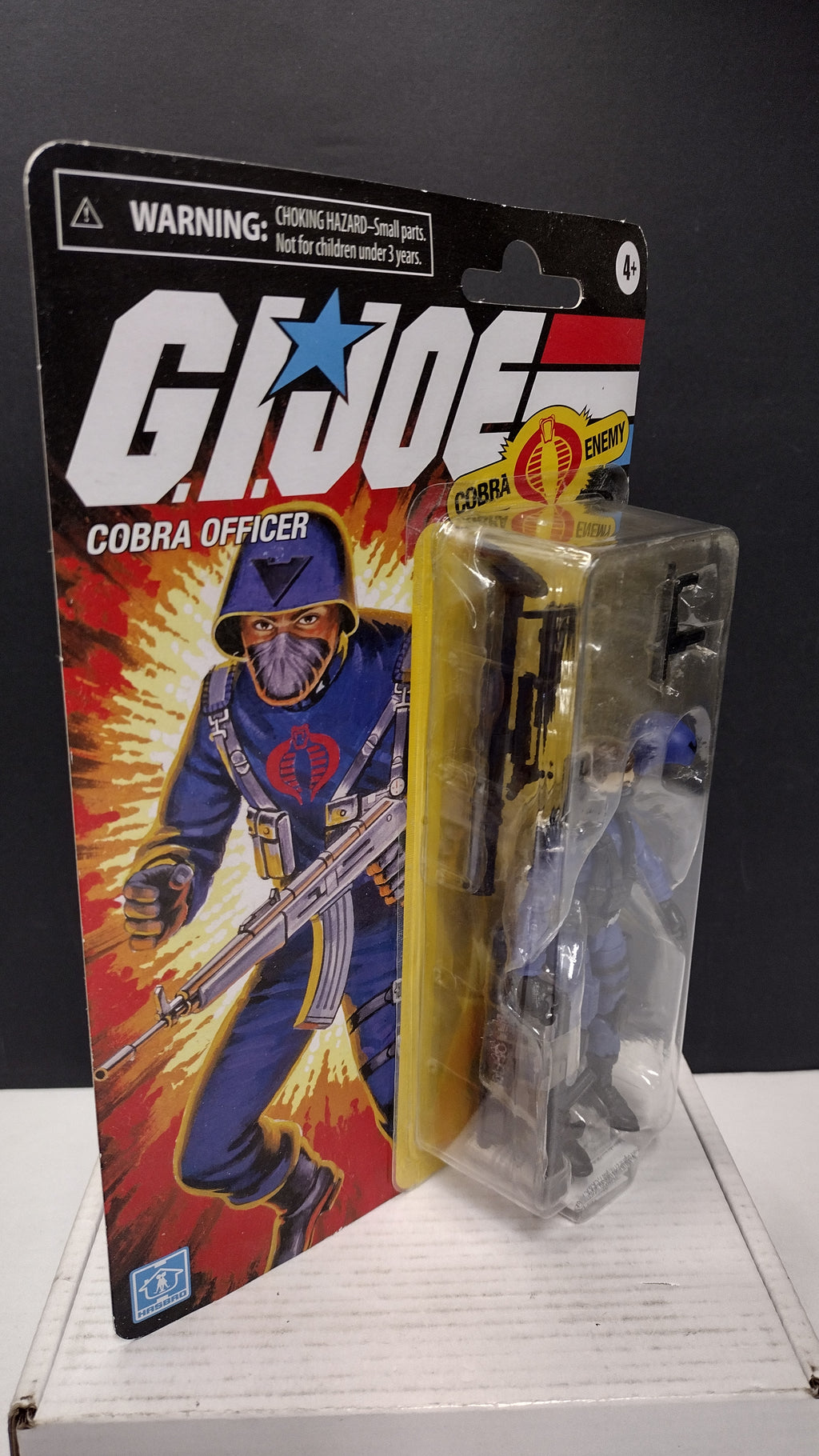 Hasbro G.I. Joe Retro Collection Cobra Officer 3.75" Action Figure (Walmart Exclusive - On Card, Right side Bubble Lift)