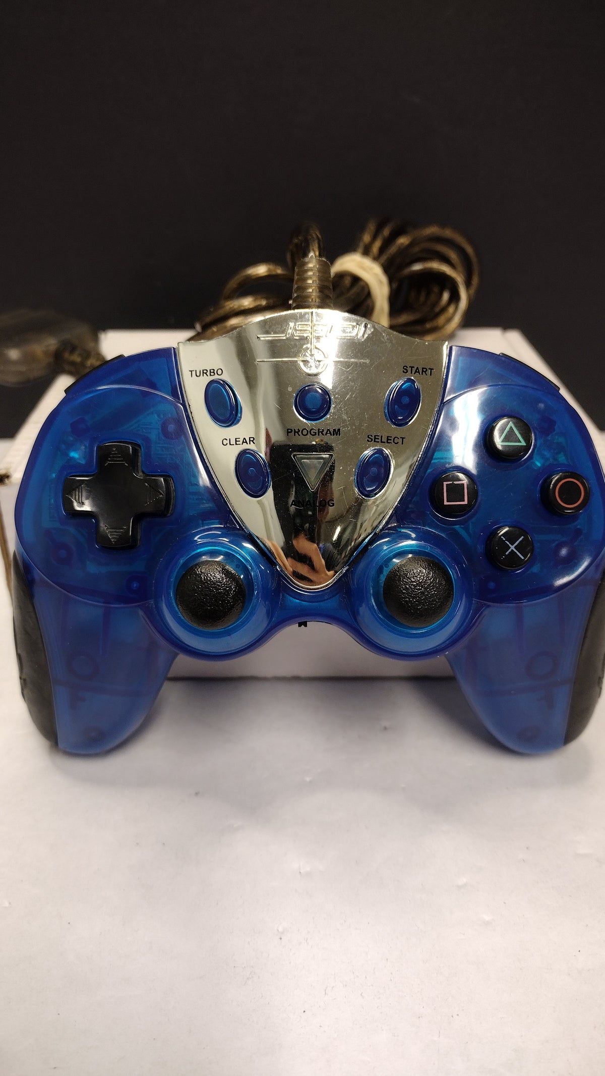 Intec Playstation 2- Star Wars Jedi-(Blue)  Wired Controller- TESTED