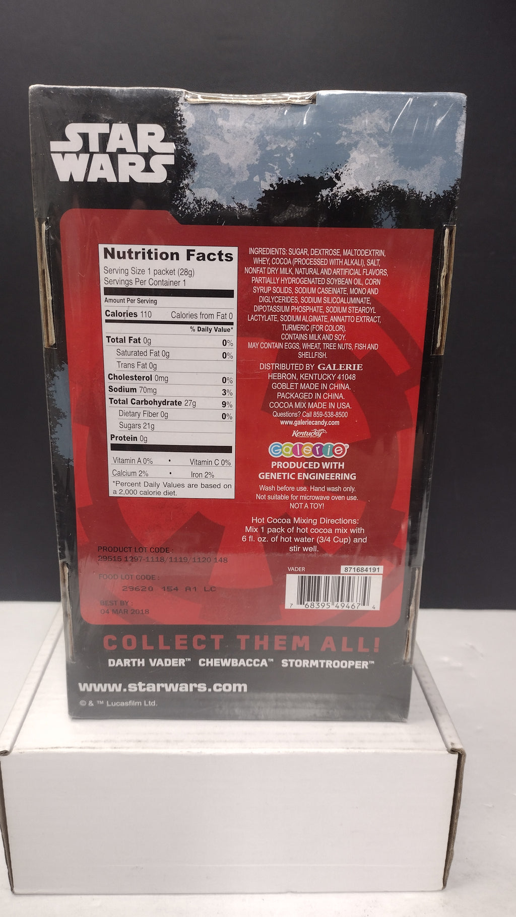 Star Wars Darth Vader Ceramic Goblet Gift Set with Hot Cocoa Mix (Galerie - Brand New / New in Package)