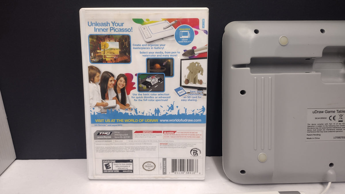 Nintendo Wii uDraw Game Tablet with uDraw Studio Game Disc- Tested and Works